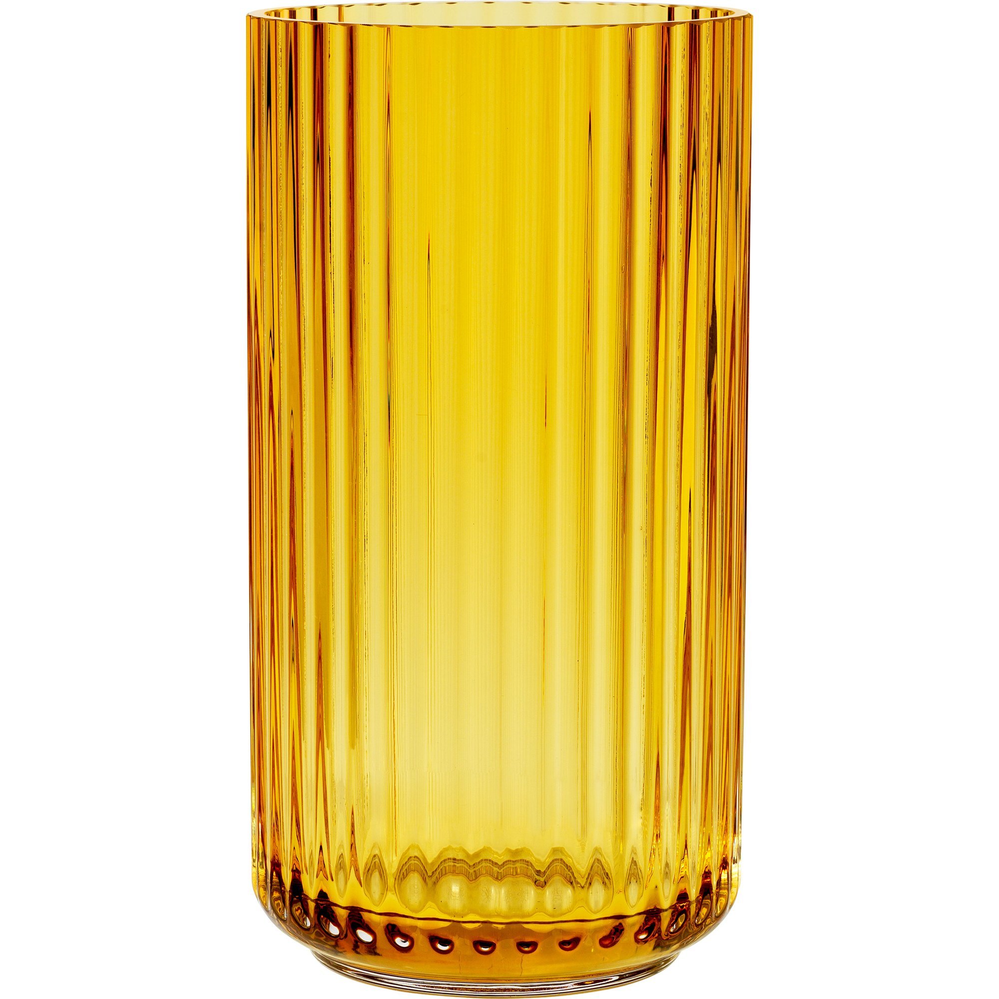 Läs mer om Lyngbyvasen 20 cm., glas - amber