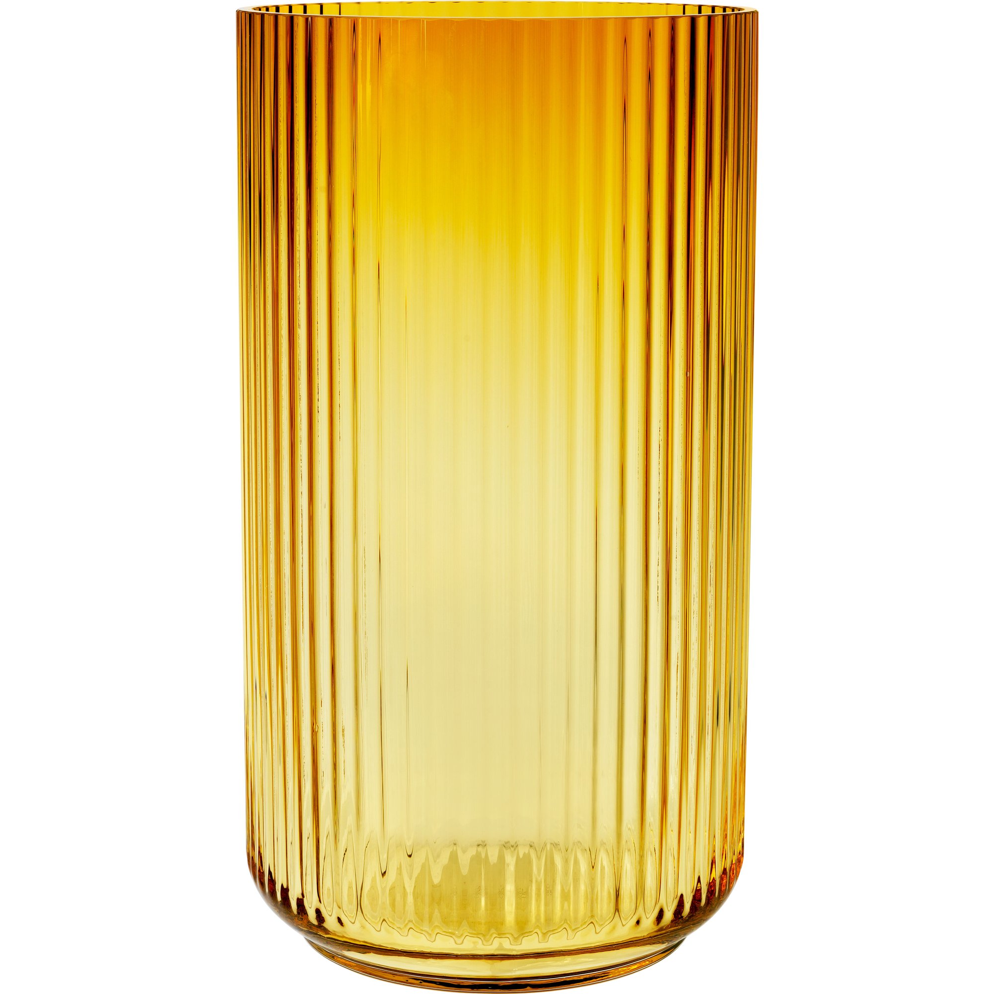 Läs mer om Lyngbyvasen 38 cm., glas - amber
