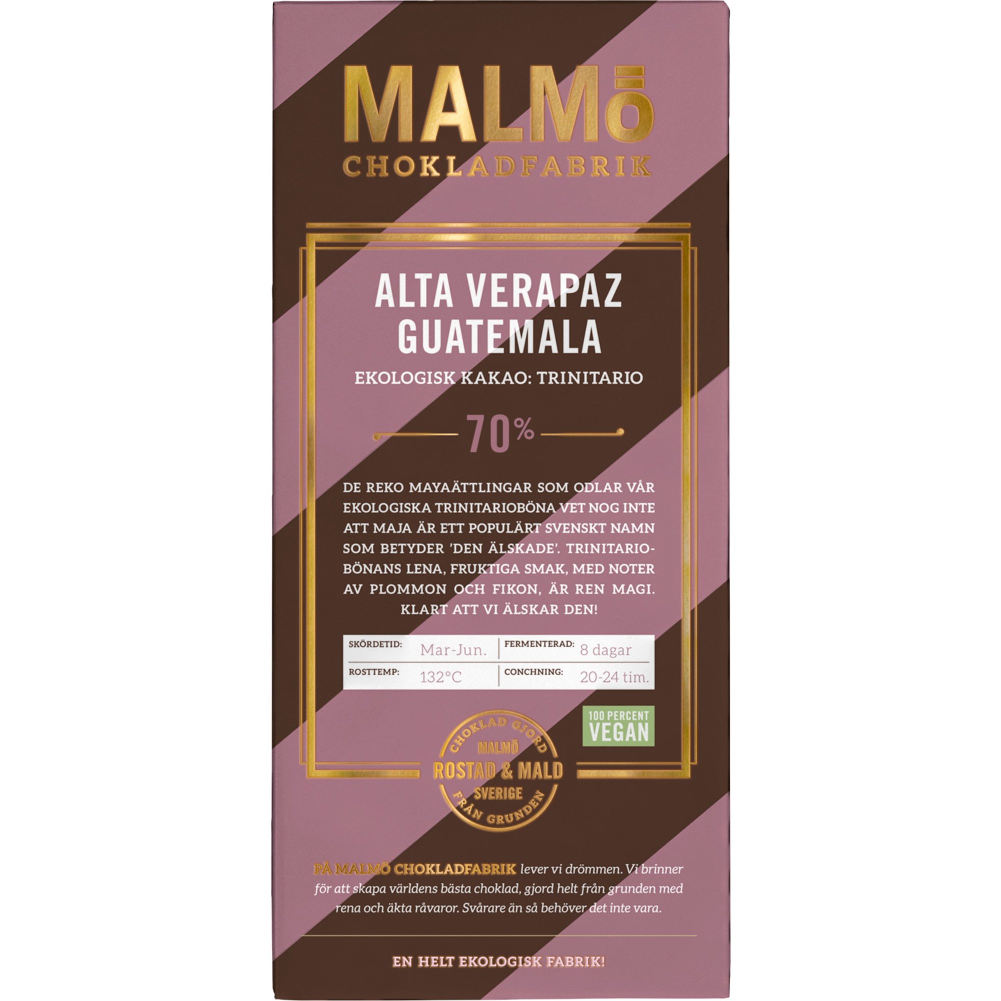 Malmö Chokladfabrik Alta Verapaz Guatemala 70%