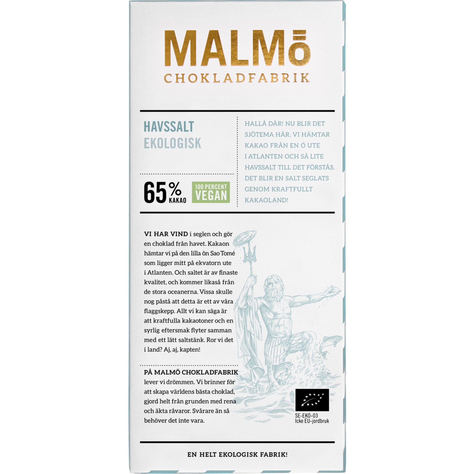 Malmö Chokladfabrik Havssalt  65 %