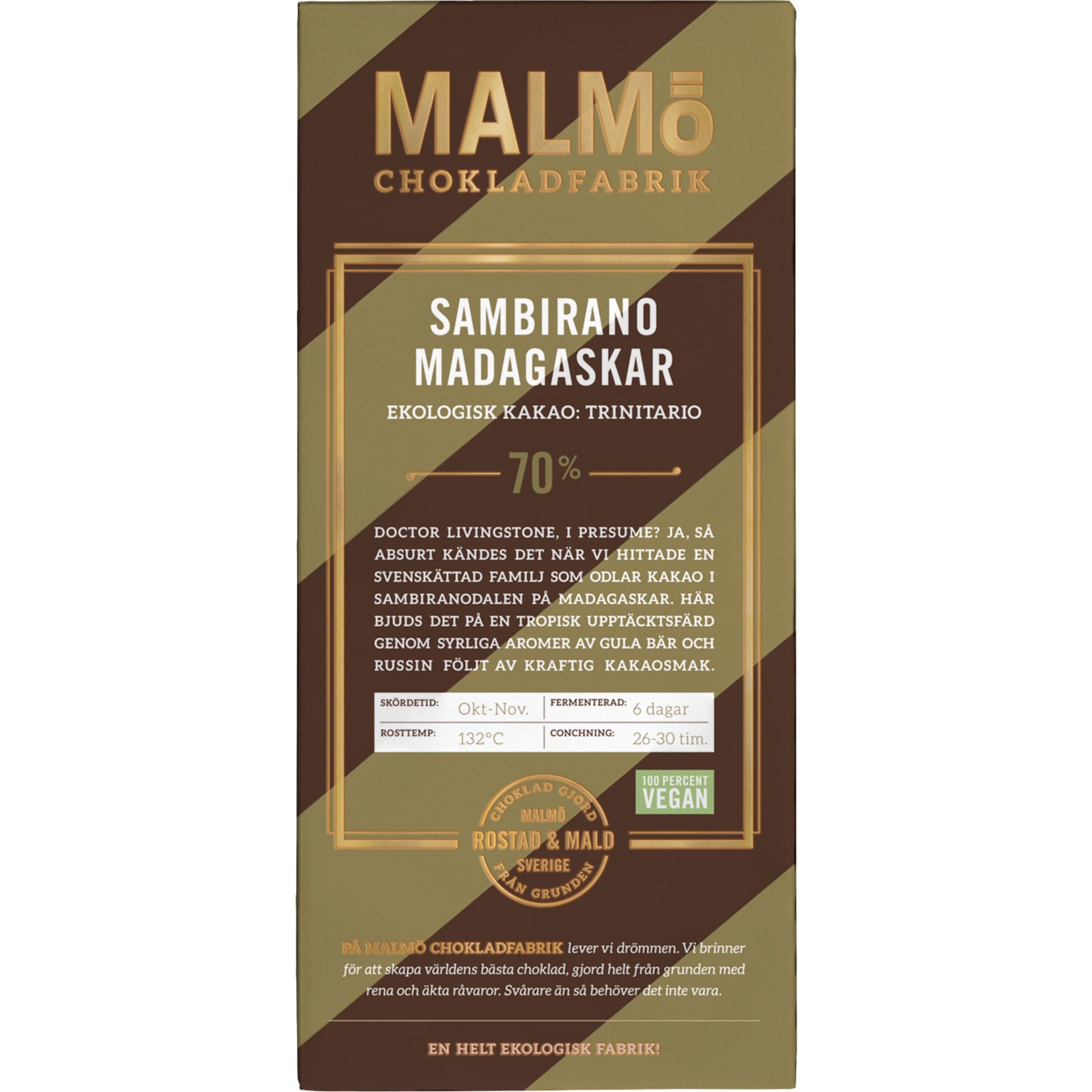 Malmö Chokladfabrik Sambirano Madagaskar 70%