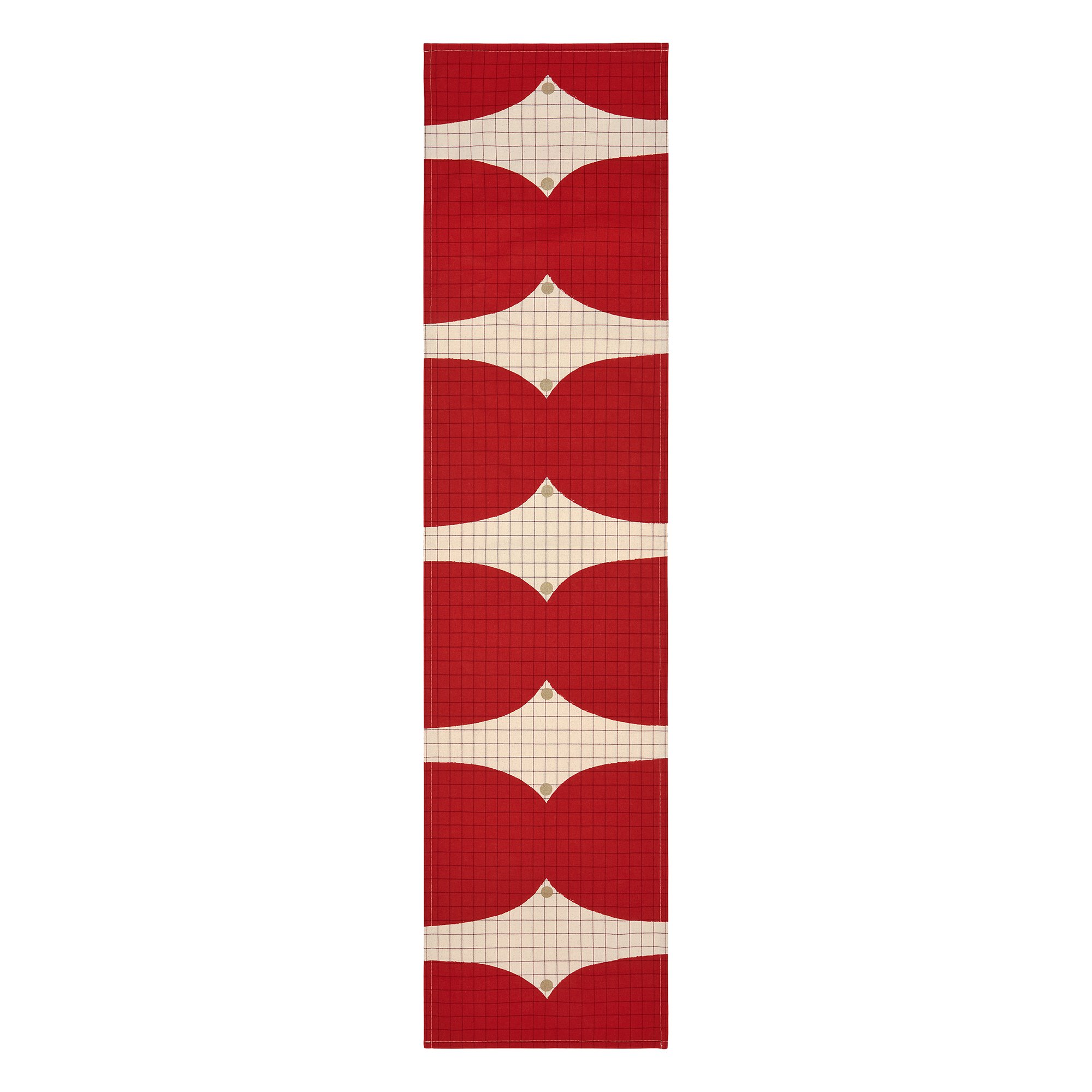 Läs mer om Marimekko Kalendi bordslöpare 45 cm x 165 cm, gold/red