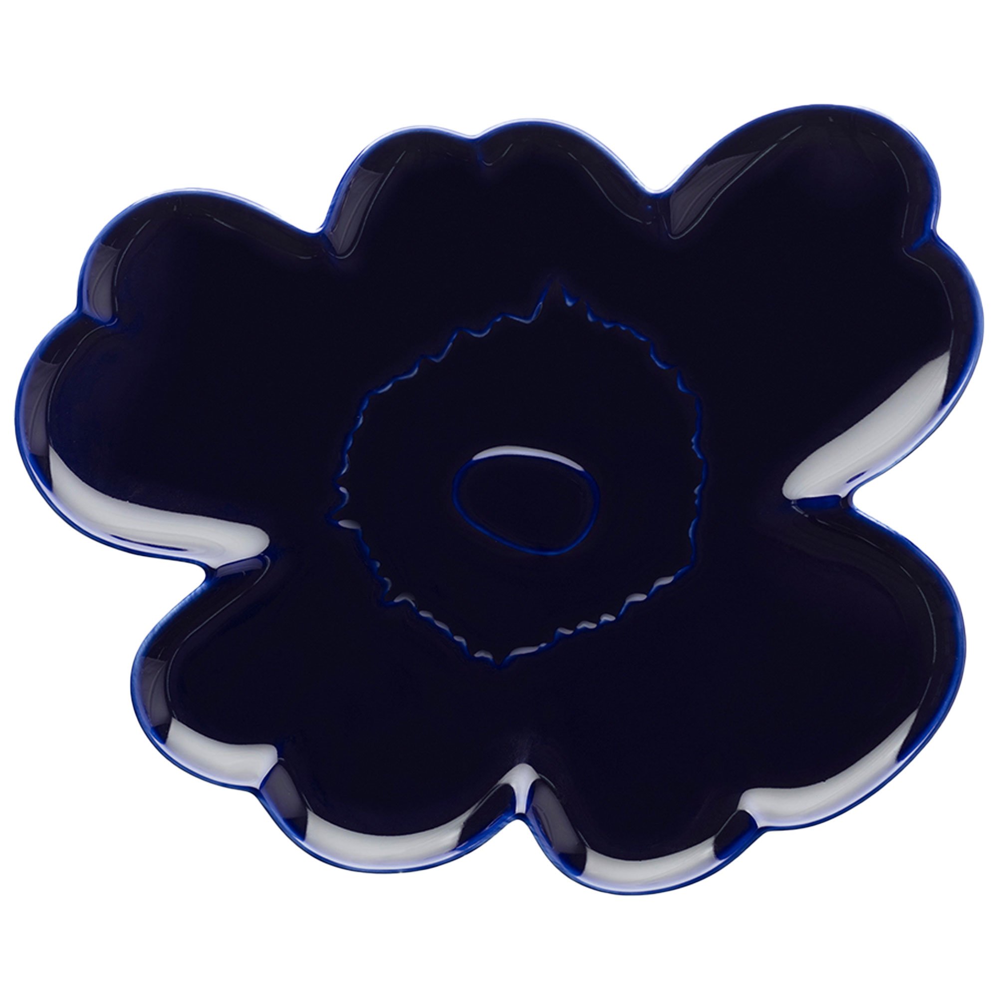 Marimekko Unikko Shape tallerken Ø32 koboltblå