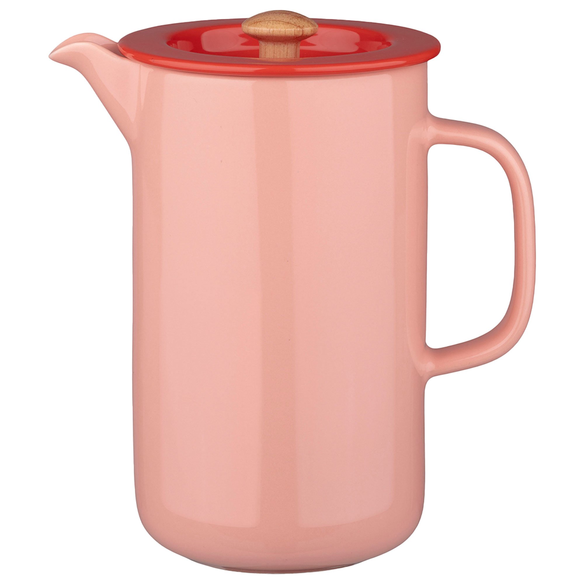 Läs mer om Marimekko Oiva kaffepress 9 dl, röd/rosa