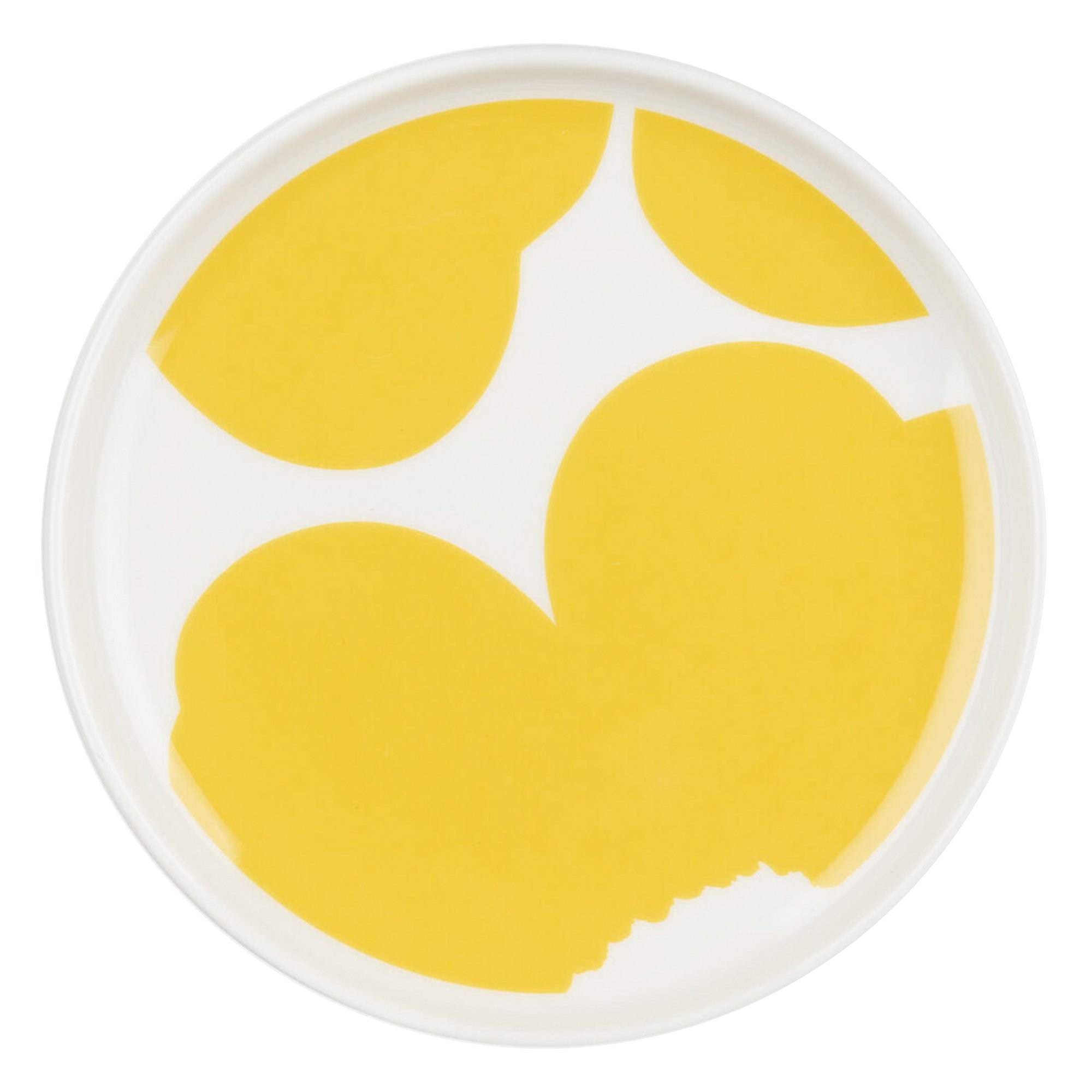 Marimekko  ISO Unikko lautanen 13,5 cm valkoinen/keltainen