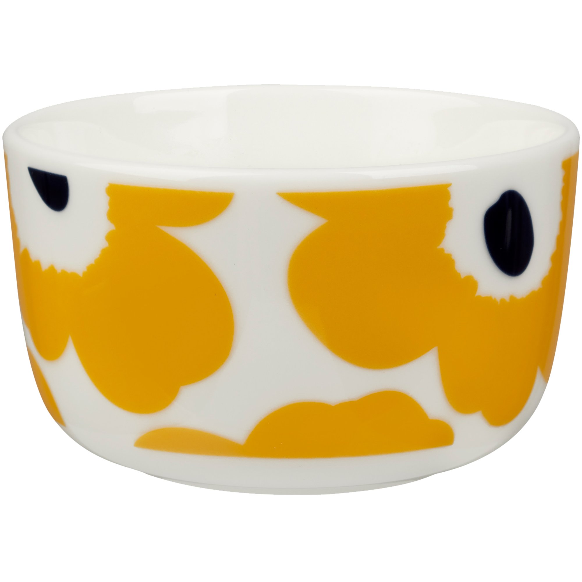 Marimekko Unikko skål 2,5 dl gul/mörkblå