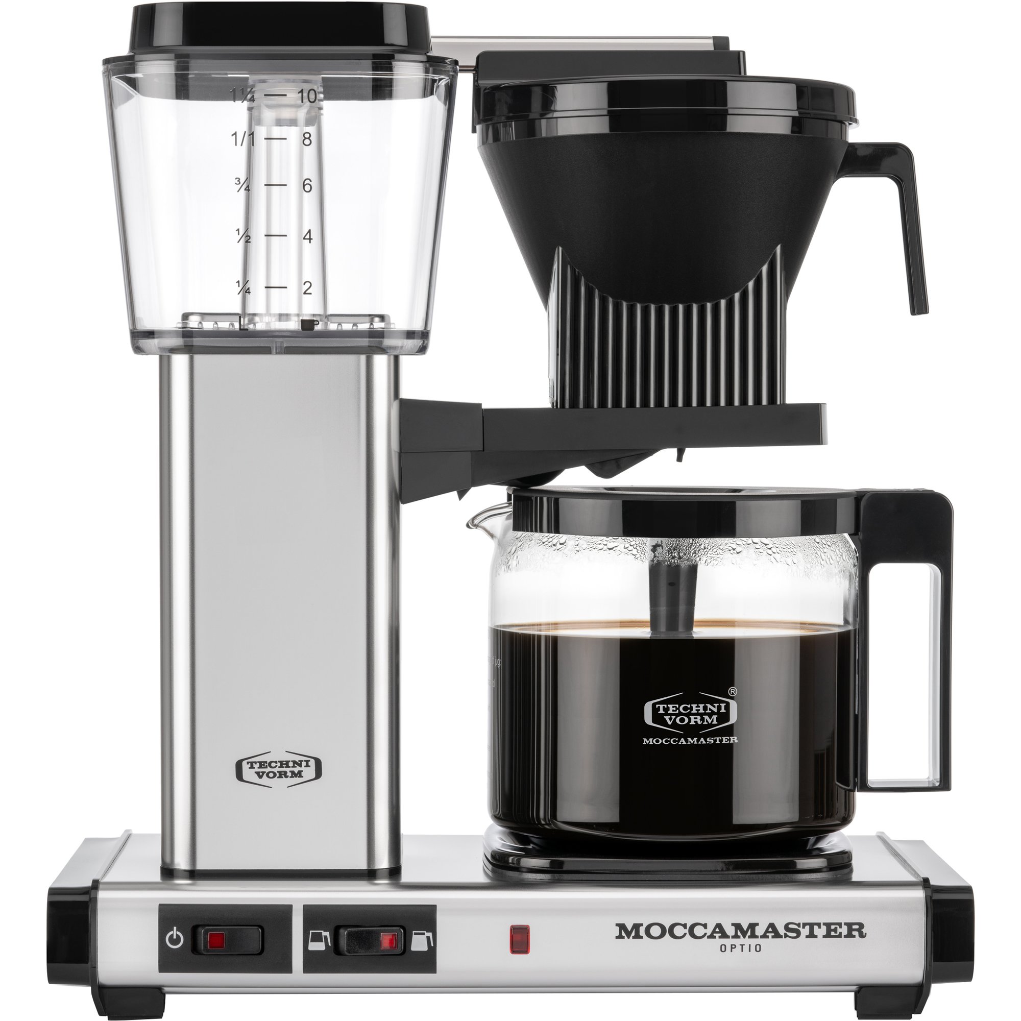 Läs mer om Moccamaster Optio kaffebryggare, 1,25 liter, polished silver