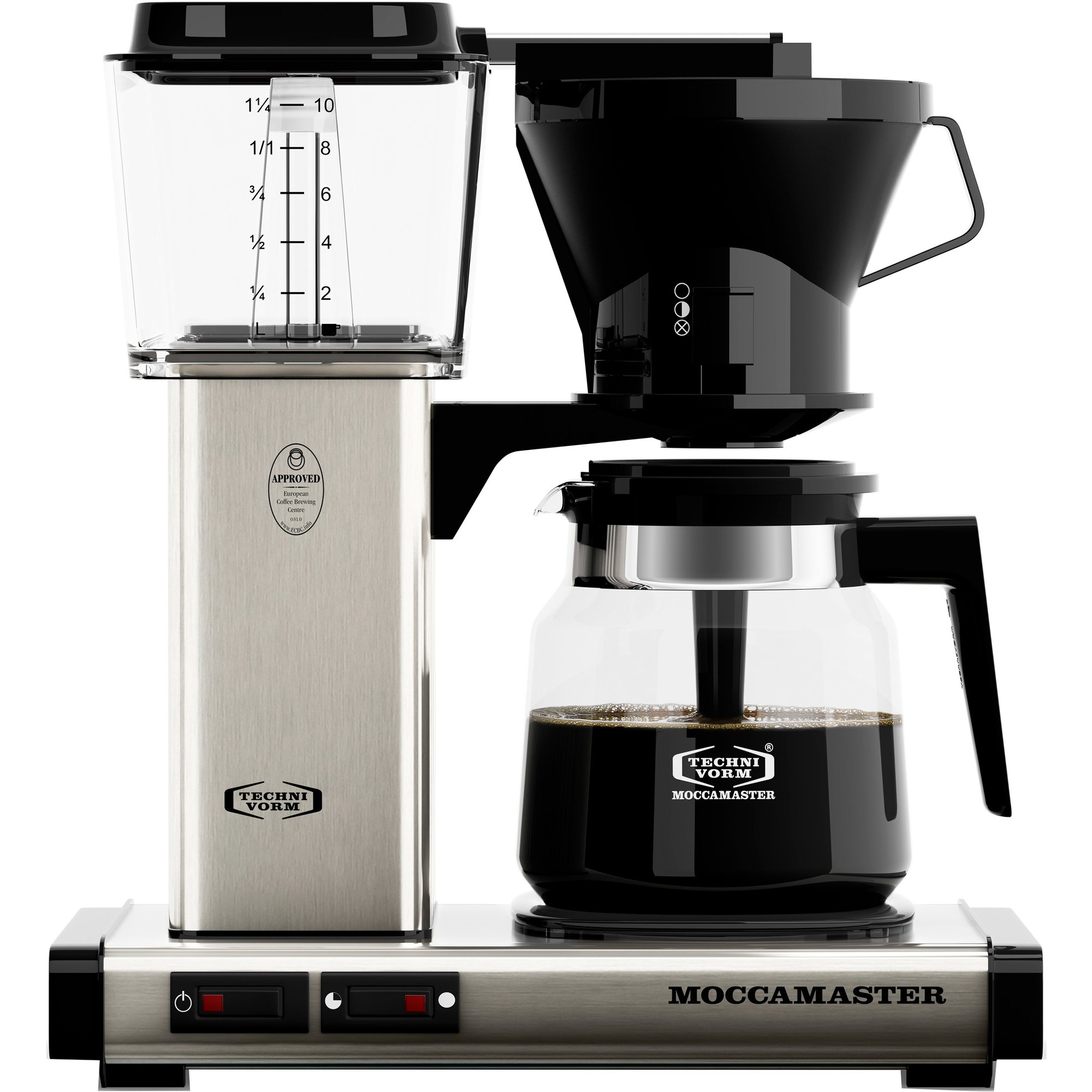 Moccamaster Manual Kaffemaskine, Børstet Sølv