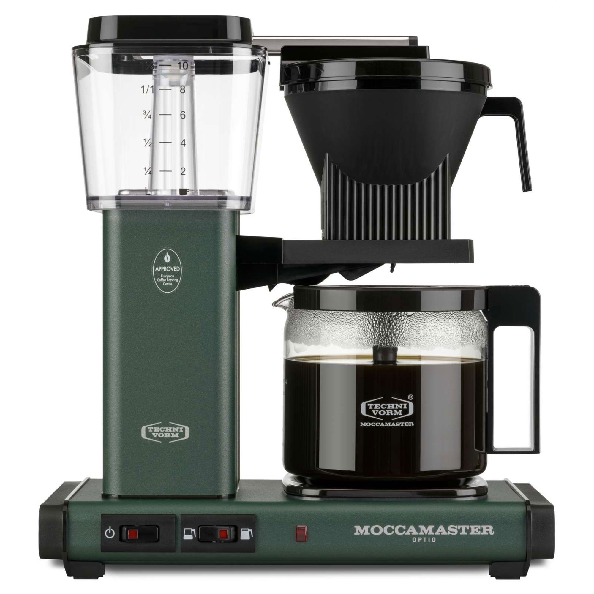 12: Moccamaster Optio kaffemaskine 1,25 liter, forrest green