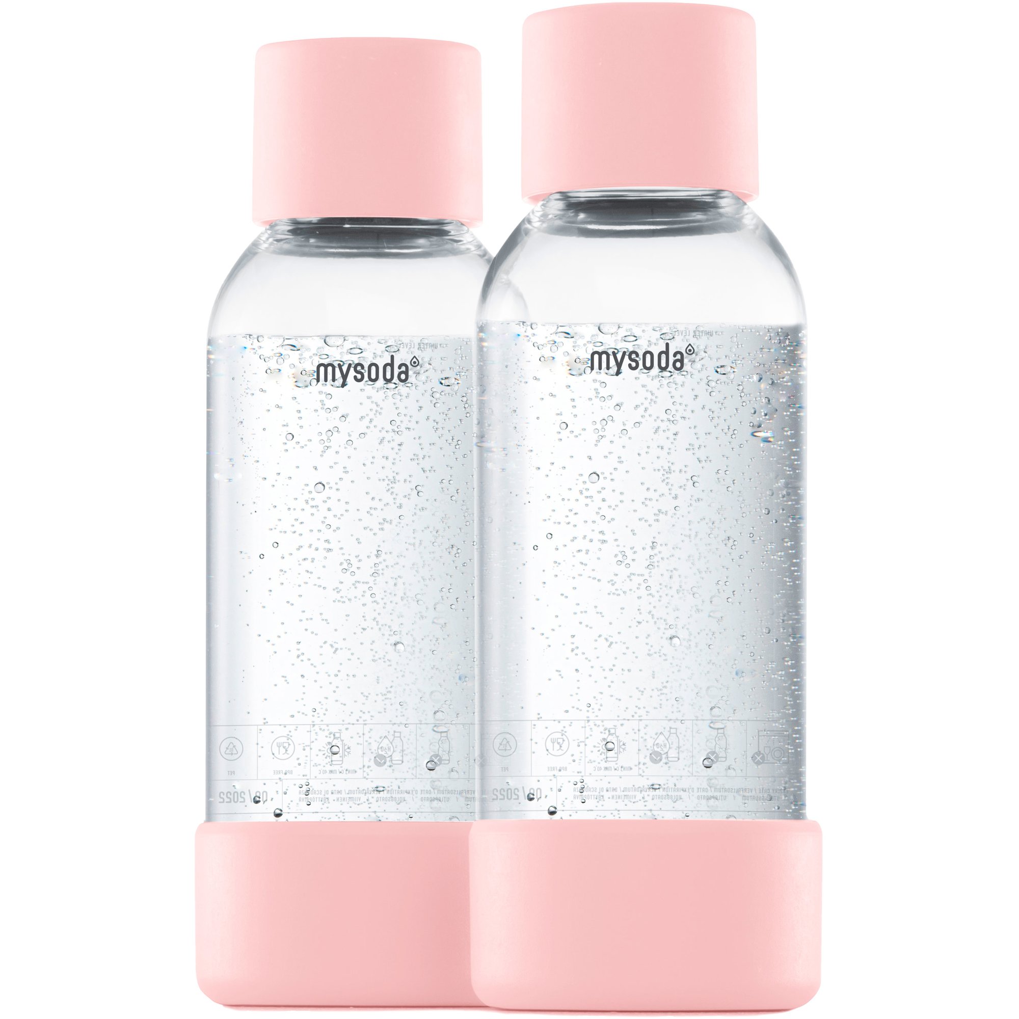 MySoda Vandflaske 0,5 liter 2 stk. Pink
