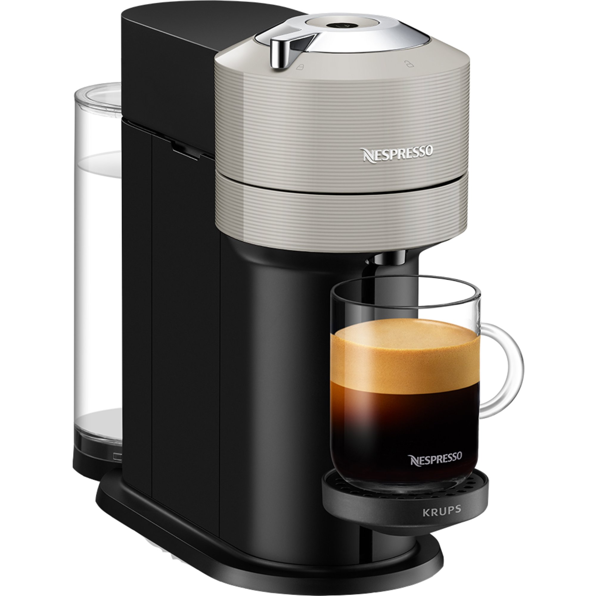 Läs mer om Nespresso Vertuo Next kaffemaskin, 1,1 liter, ljusgrå