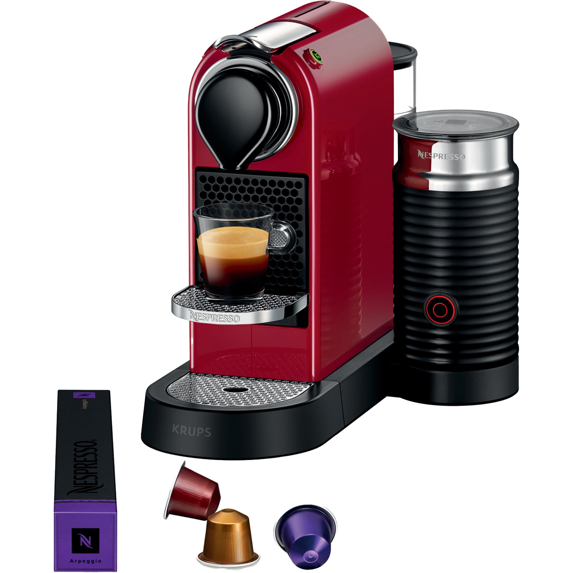 Nespresso Citiz & Milk by Krups kaffemaskine rød