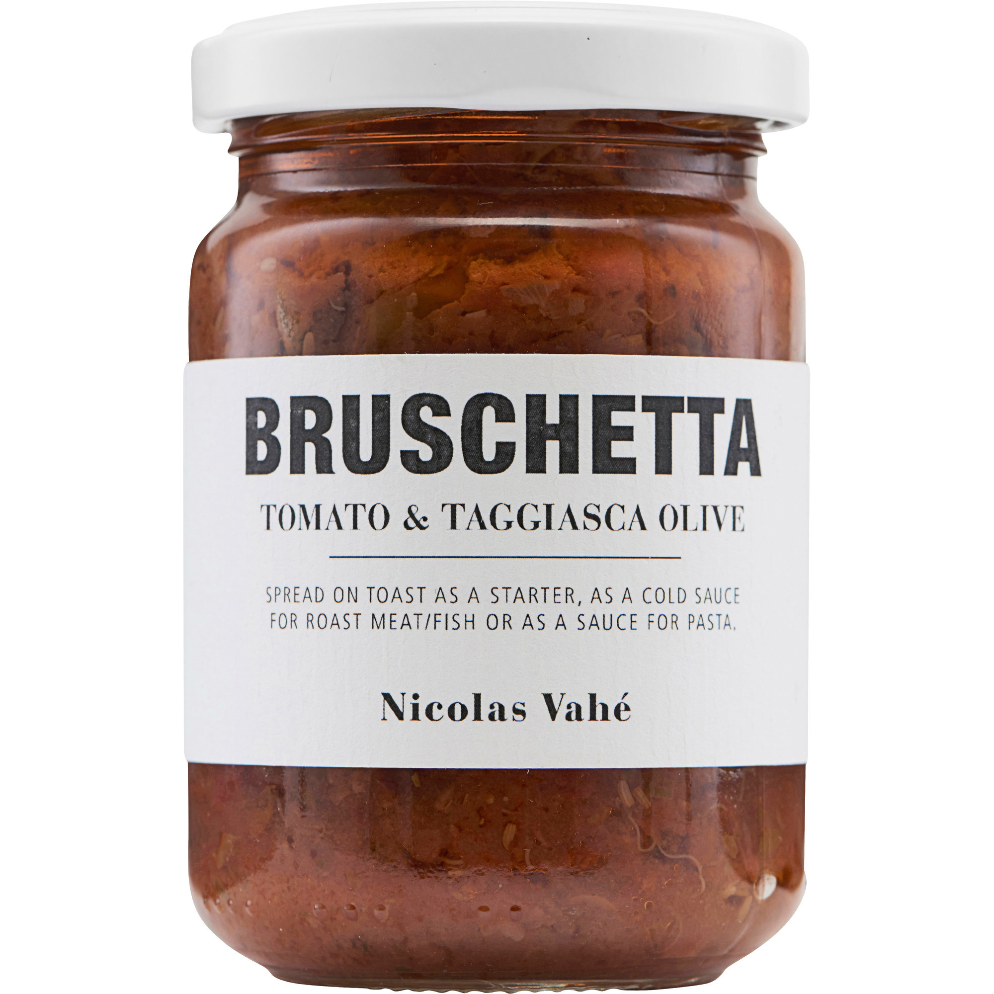 Nicolas Vahé Bruschetta m. tomat og taggiasca oliven