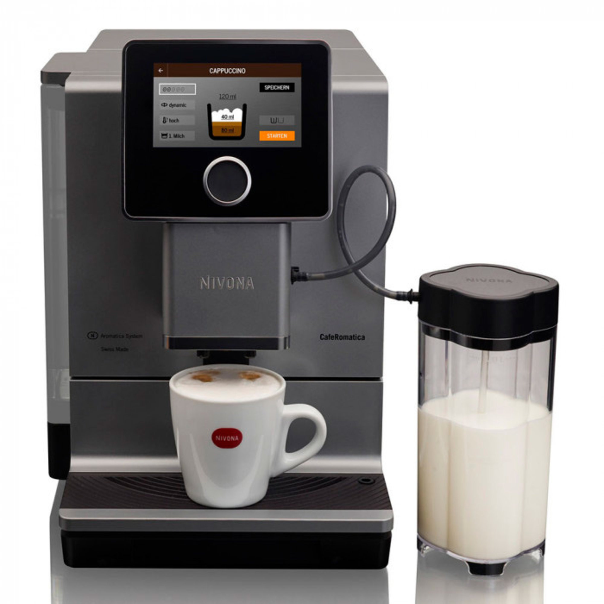 Nivona CafeRomatica 970 espressomaskine 5 touch titanium mat