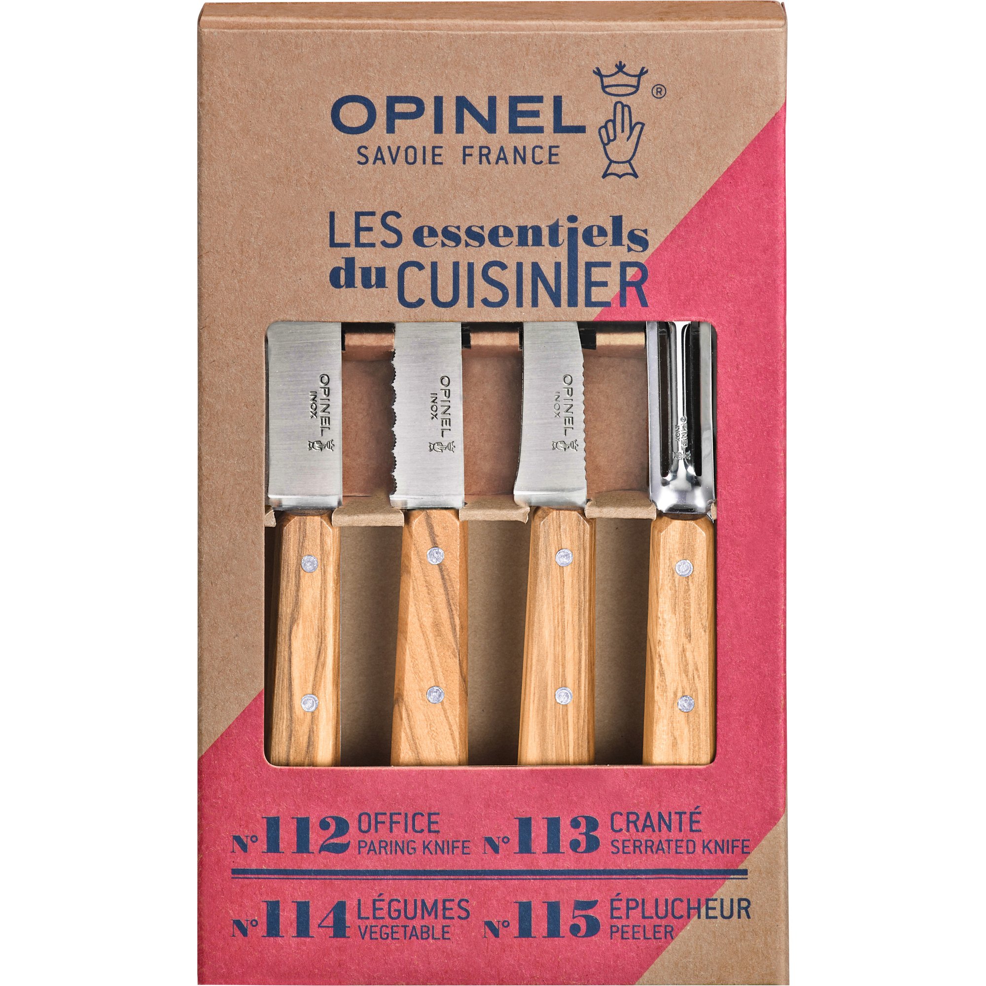 Läs mer om Opinel Boxes essentiel knivset, bokträ