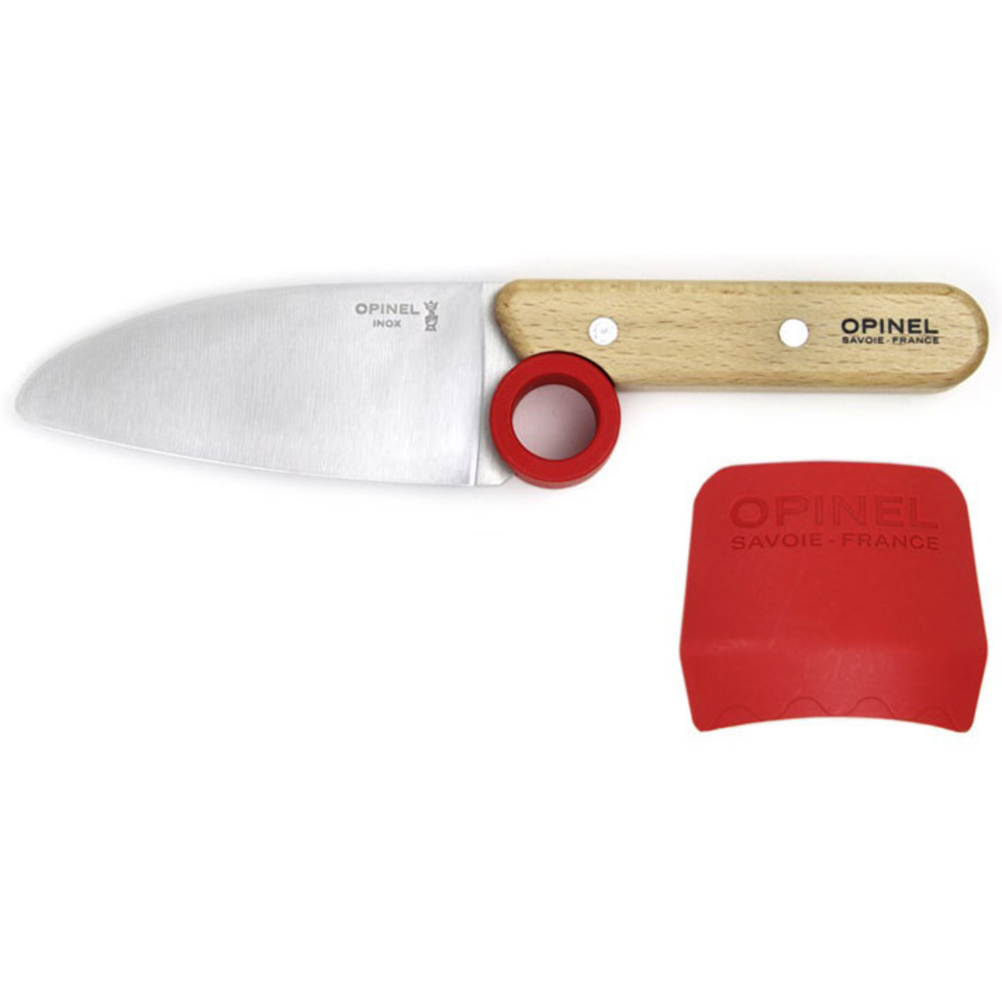 Läs mer om Opinel Le Petit Chef Barnkniv 10cm med fingerskydd