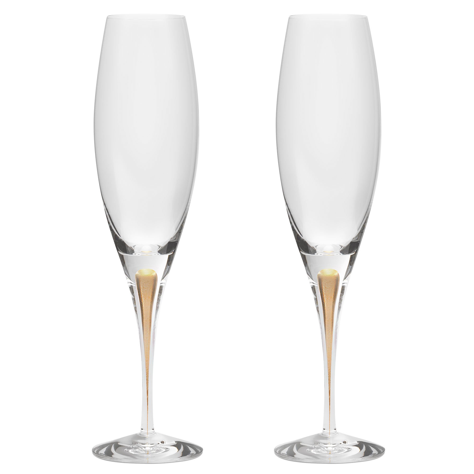 Läs mer om Orrefors Intermezzo Champagne-glas, guld, 2 st