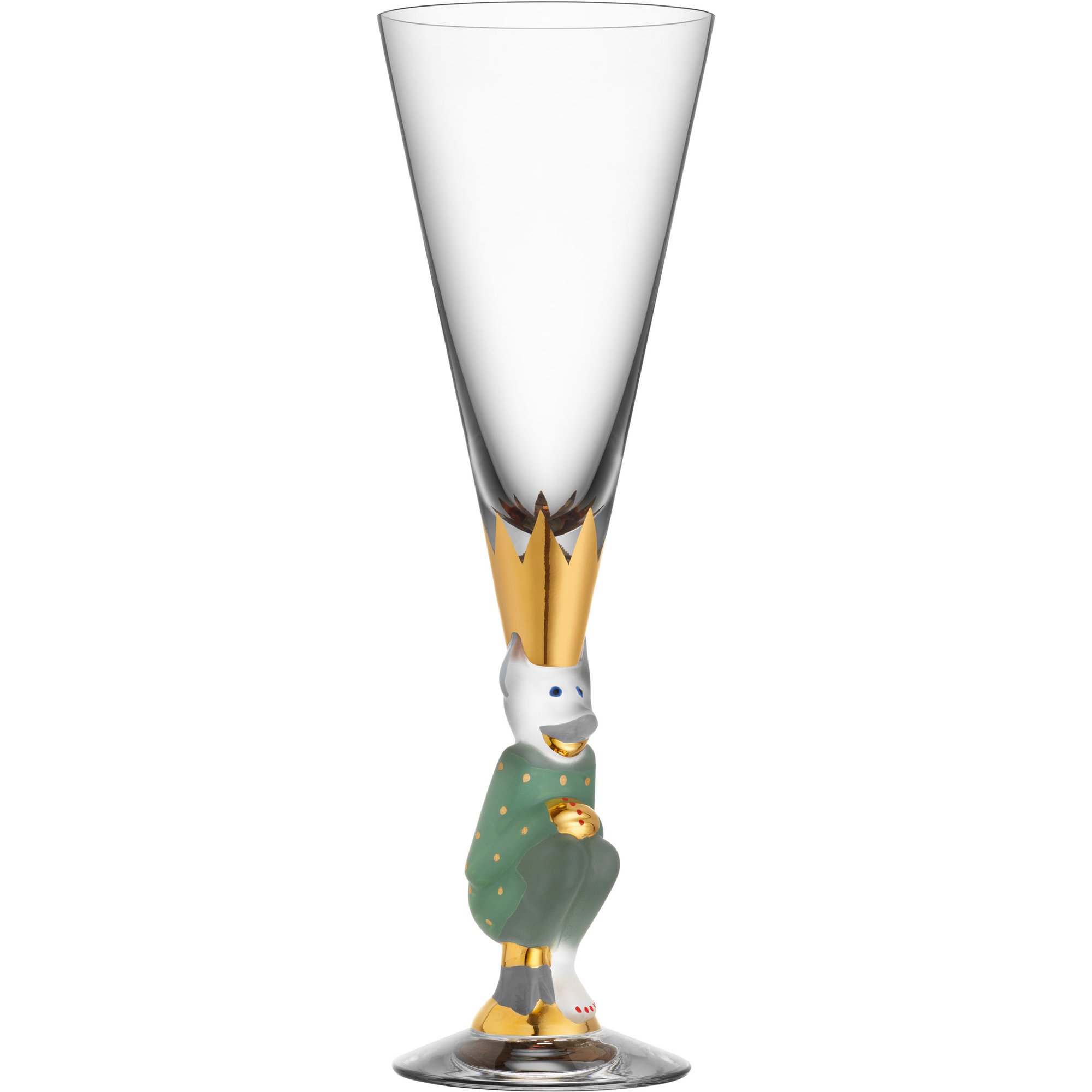 2: Orrefors The Sparkling Devil Champagneglas 19 cl, forrest green
