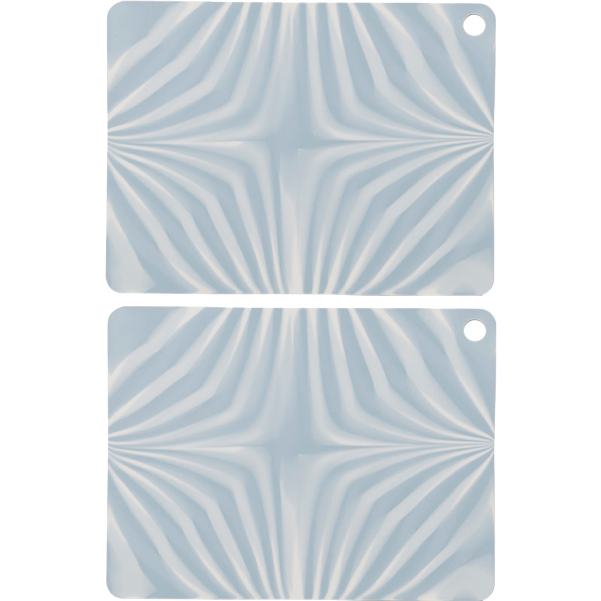 Läs mer om OYOY Zebura bordstablett 2-pack, blå/vit