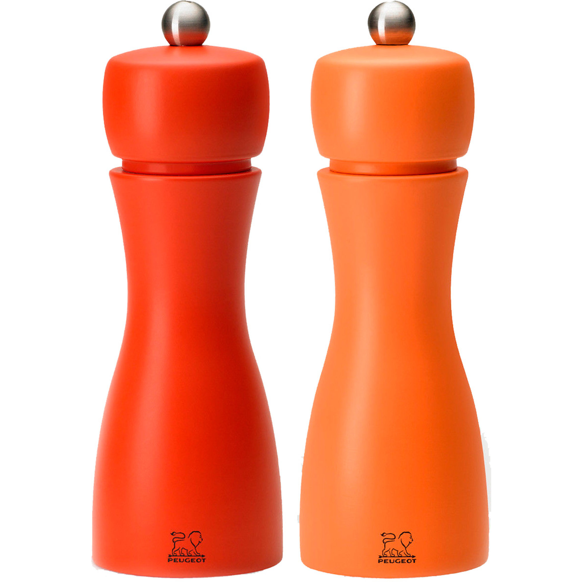 Peugeot Tahiti Duo salt & peberkværn 15 cm, rød/orange
