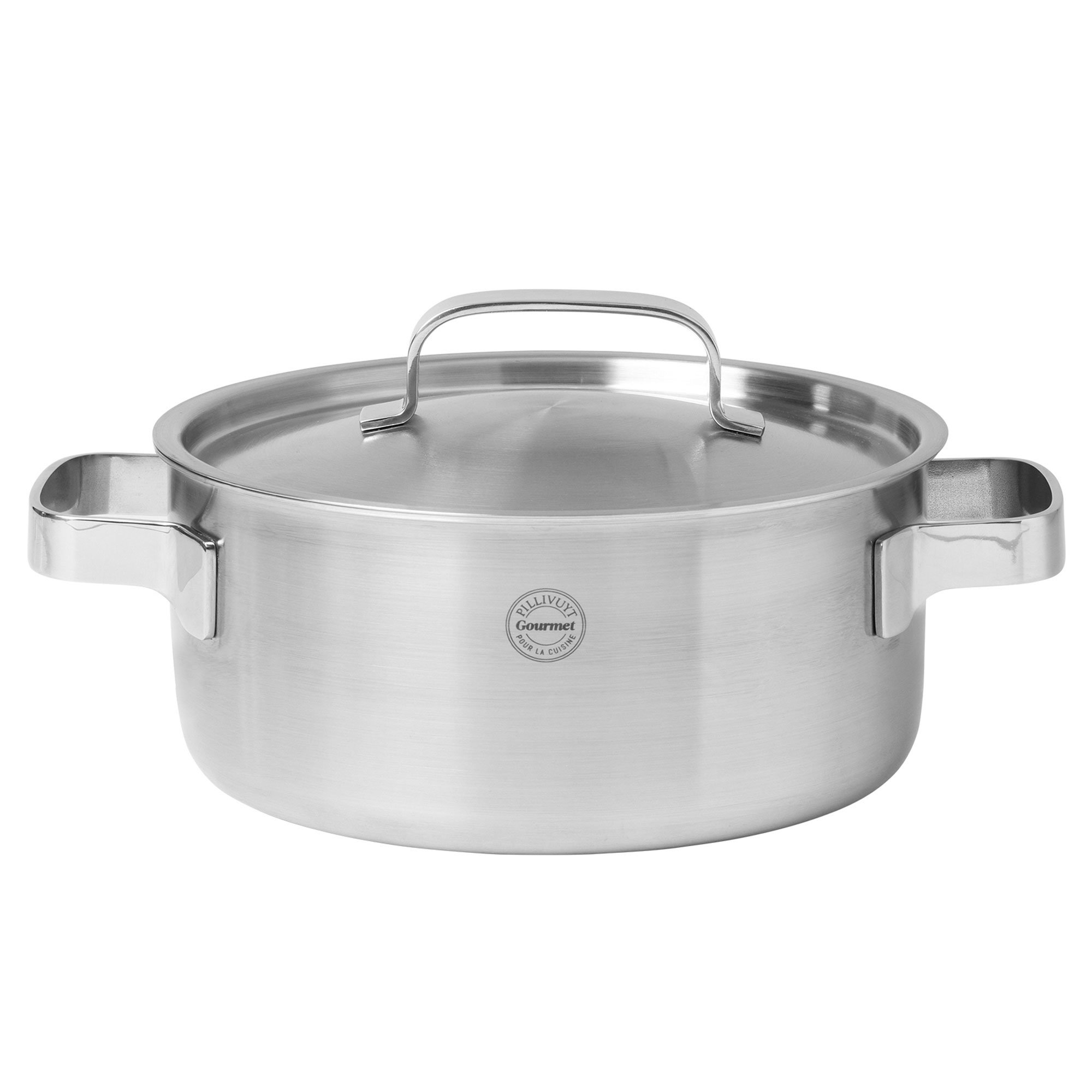 Pillivuyt Gourmet Somme gryta med lock 5 liter 24 cm rostfritt stål