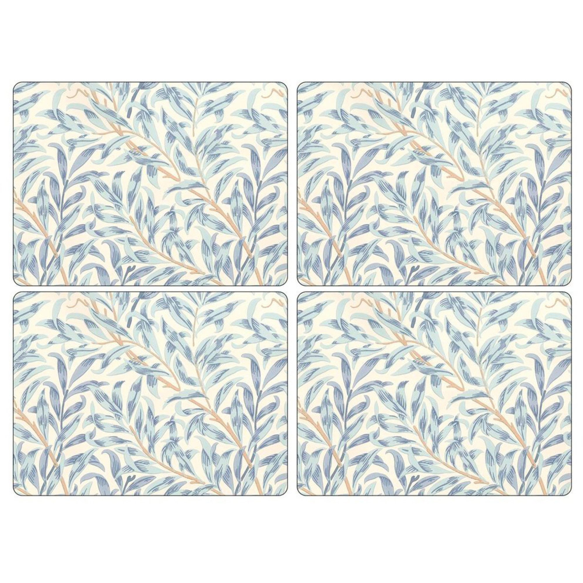 Pimpernel Dækkeserviet med mønster af Willow Morris, blå