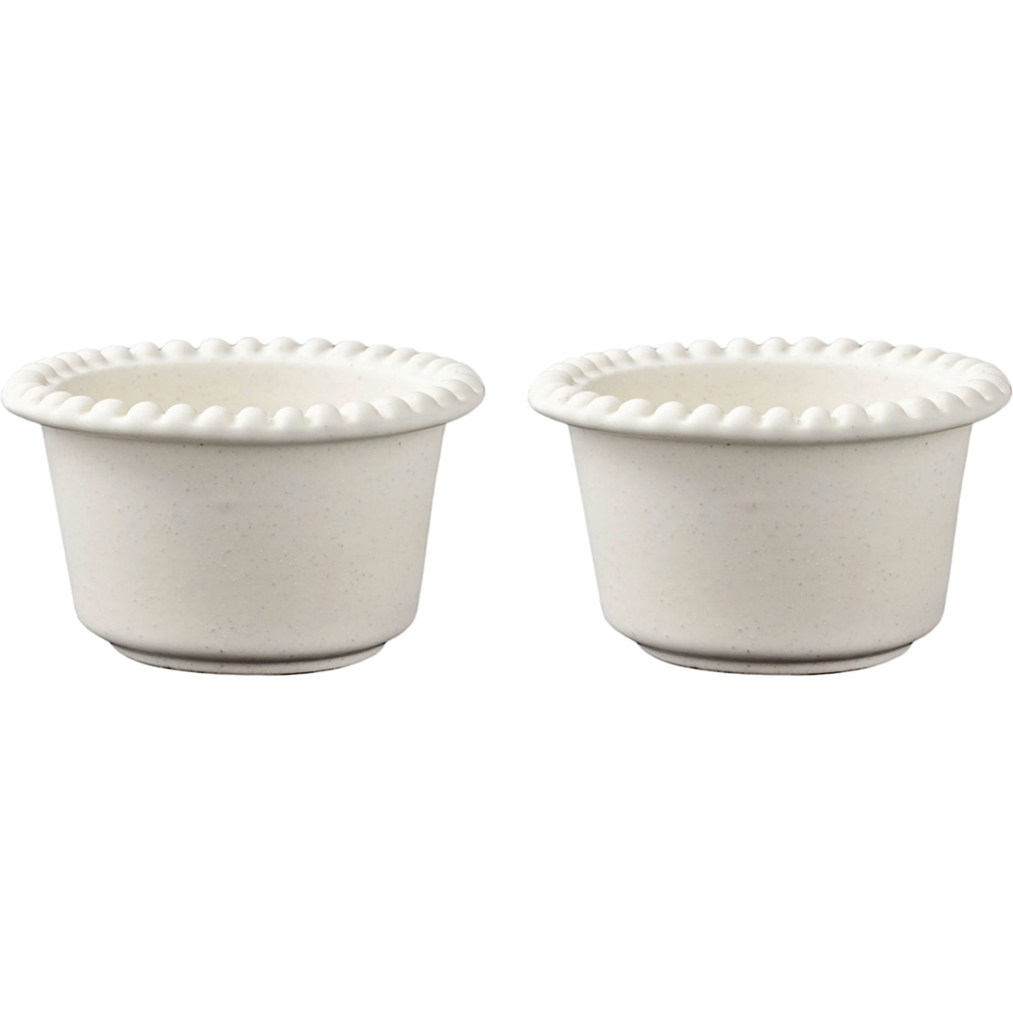 PotteryJo Daria 12 cm Serveringsskål 2 stk, Cotton White Skål