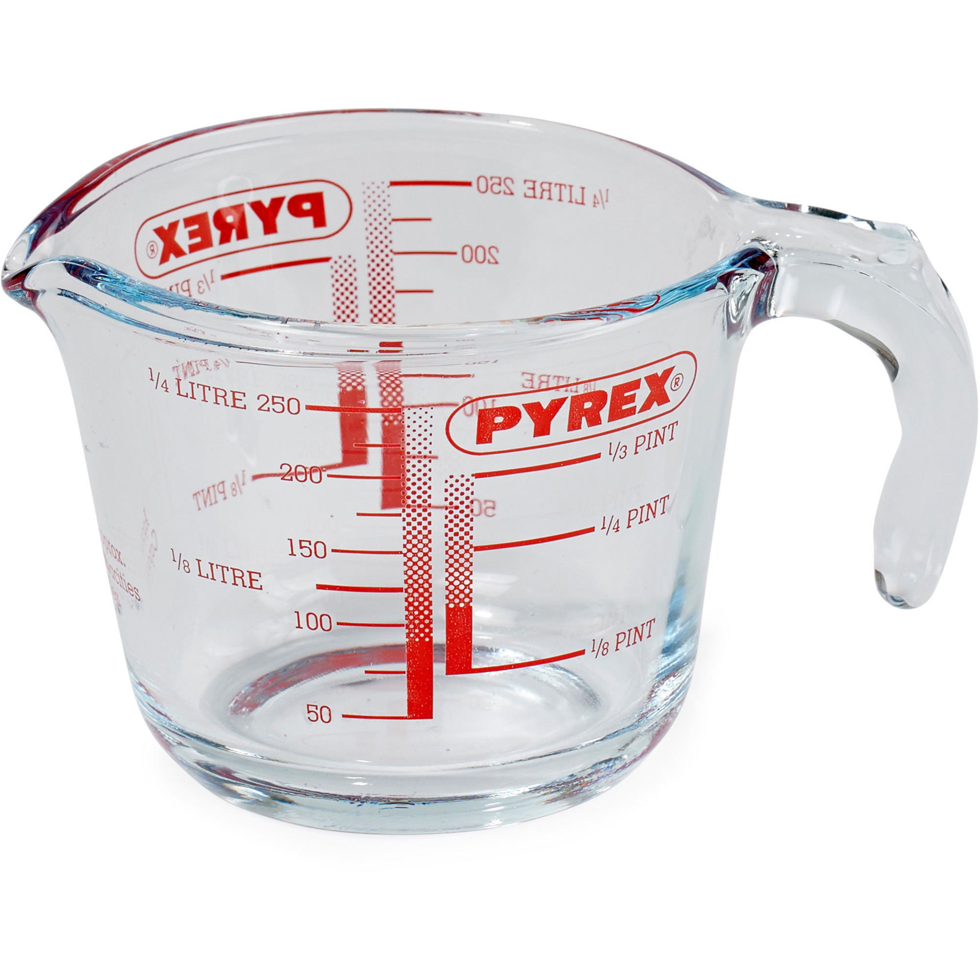 Pyrex Målebeger i glass 0,25 liter Målekanne