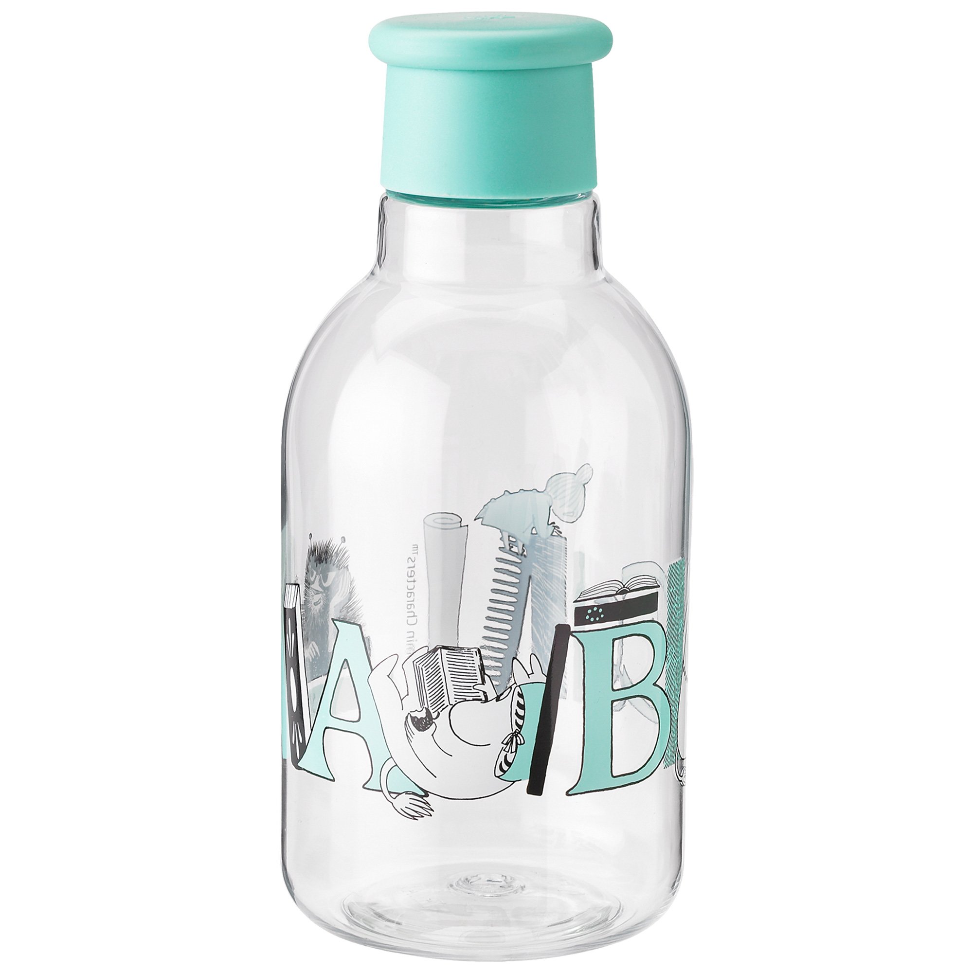 Läs mer om RIG-TIG Drink-it vattenflaska med mumin- ABC, 0,5 liter, turquoise
