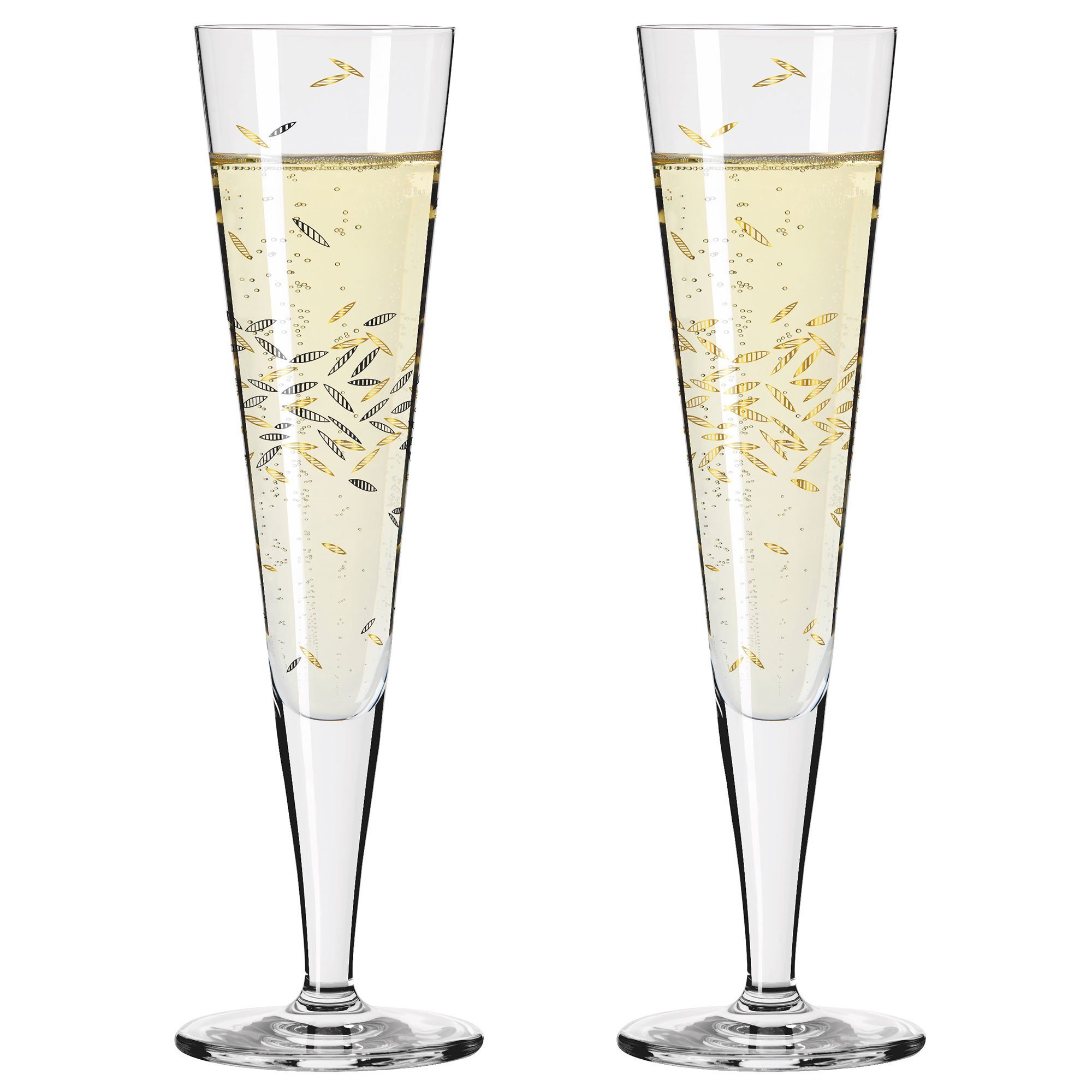 Läs mer om Ritzenhoff Goldnacht champagneglas, 2-pack
