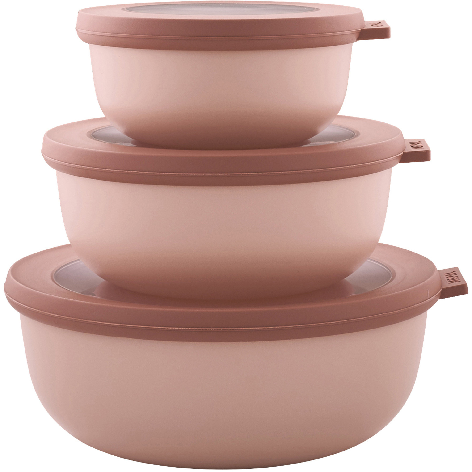 Rosti Mepal Bollesett med Lokk 3 st Cirqula Nordic Blush