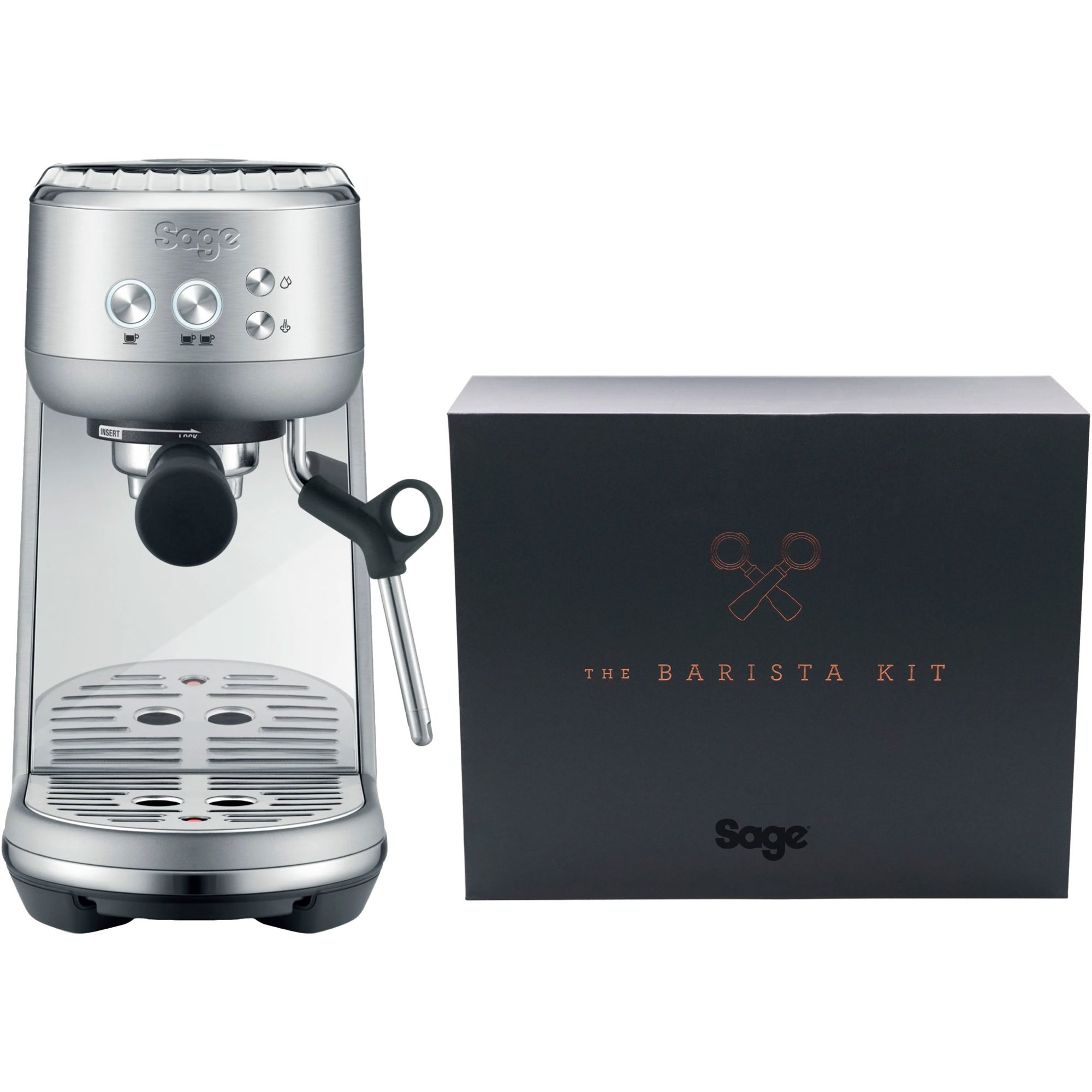 Läs mer om Sage Bambino espressomaskin + Sage barista-kit