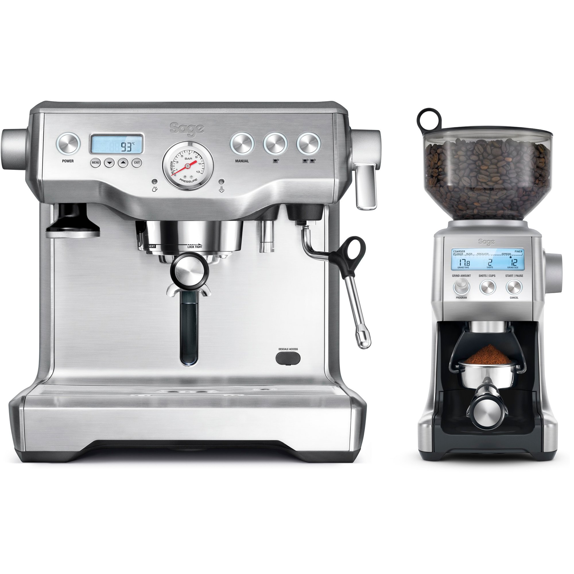 Läs mer om Sage The Dual Boiler espressomaskin & Smart Grinder Pro kaffekvarn