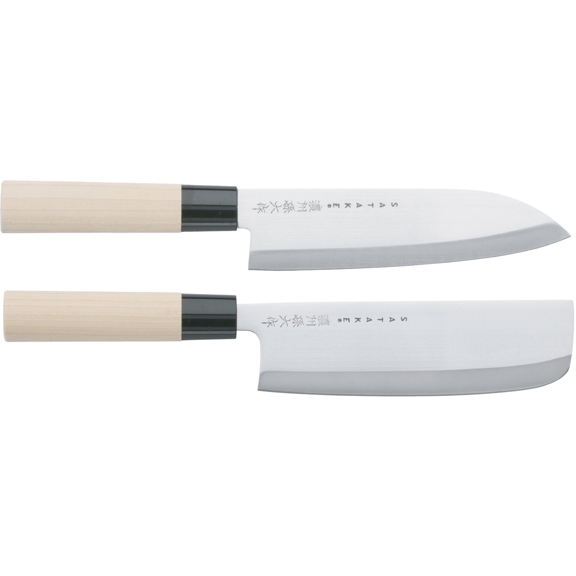 Satake Houcho knivset i balsabox, två delar med grönsakshacka