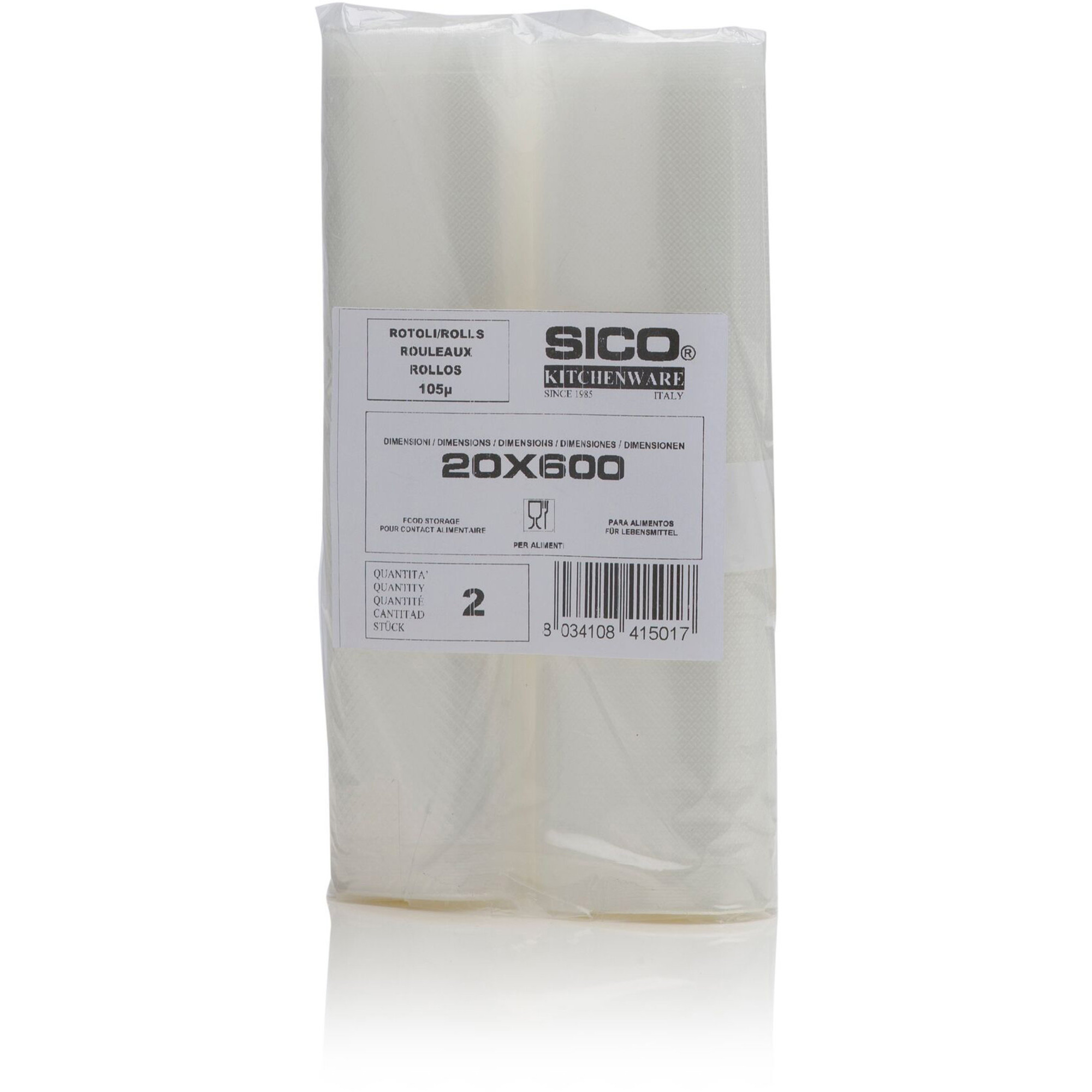Sico Vakuum rulle 20 x 600 cm. 2-pack