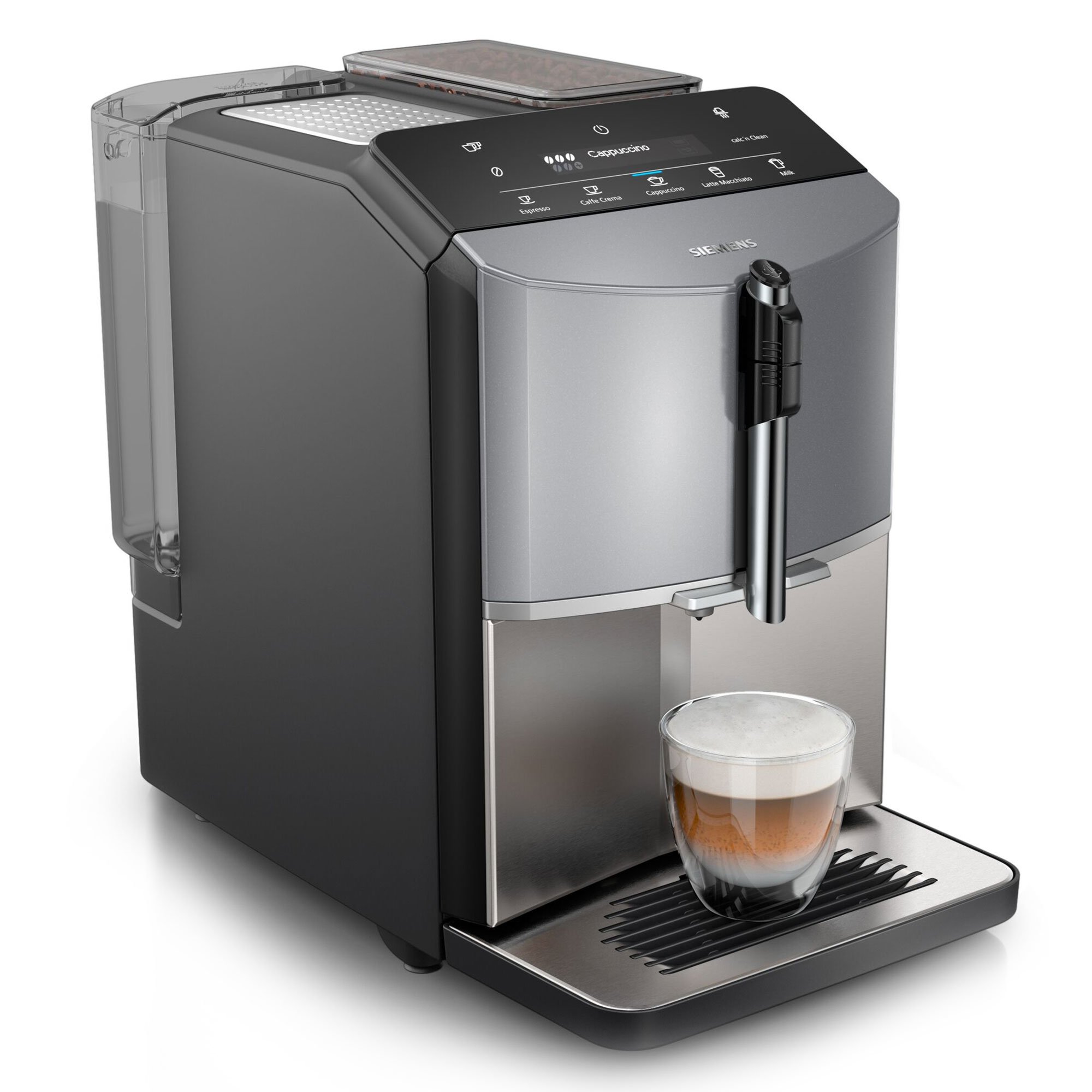 Läs mer om Siemens EQ300 Helautomatisk espressomaskin, rostfritt stål