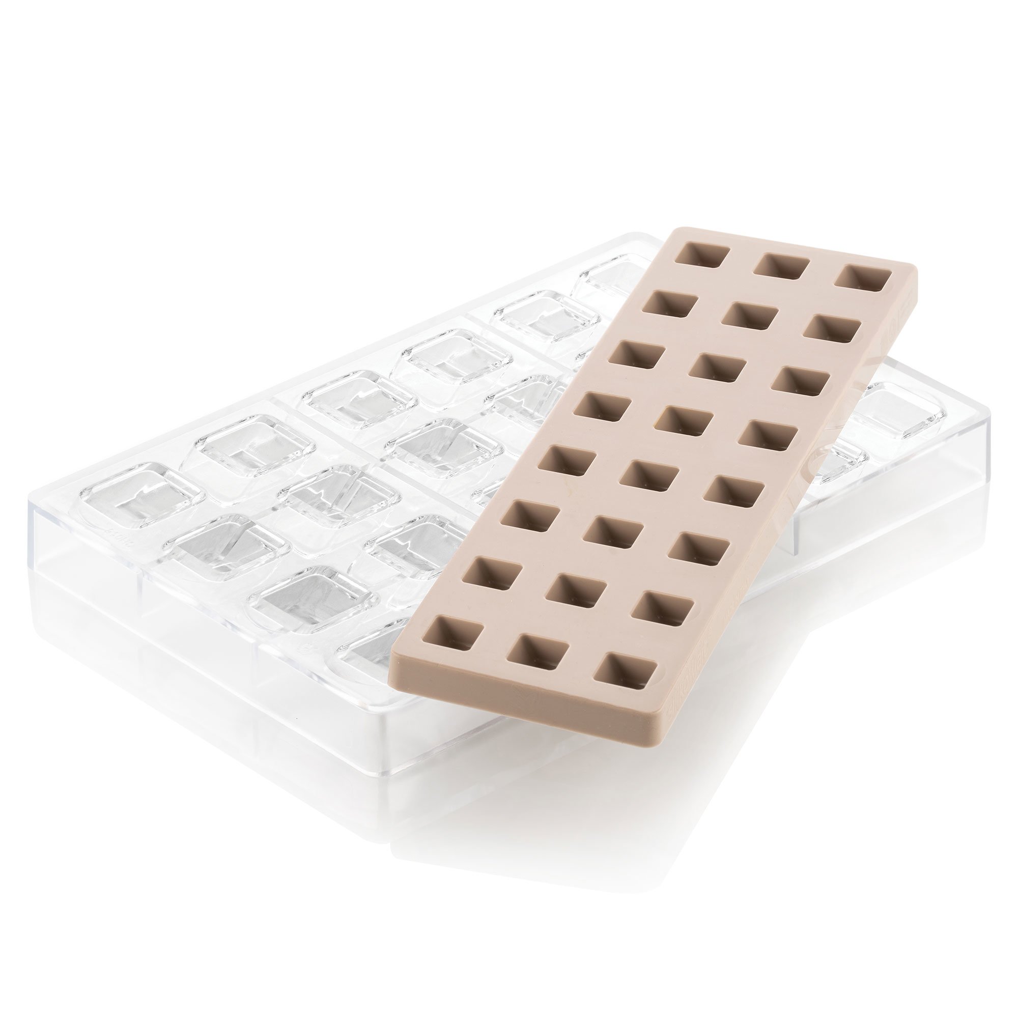 Silikomart Kit Quadro 01 chokoladesæt, silikone/tritan