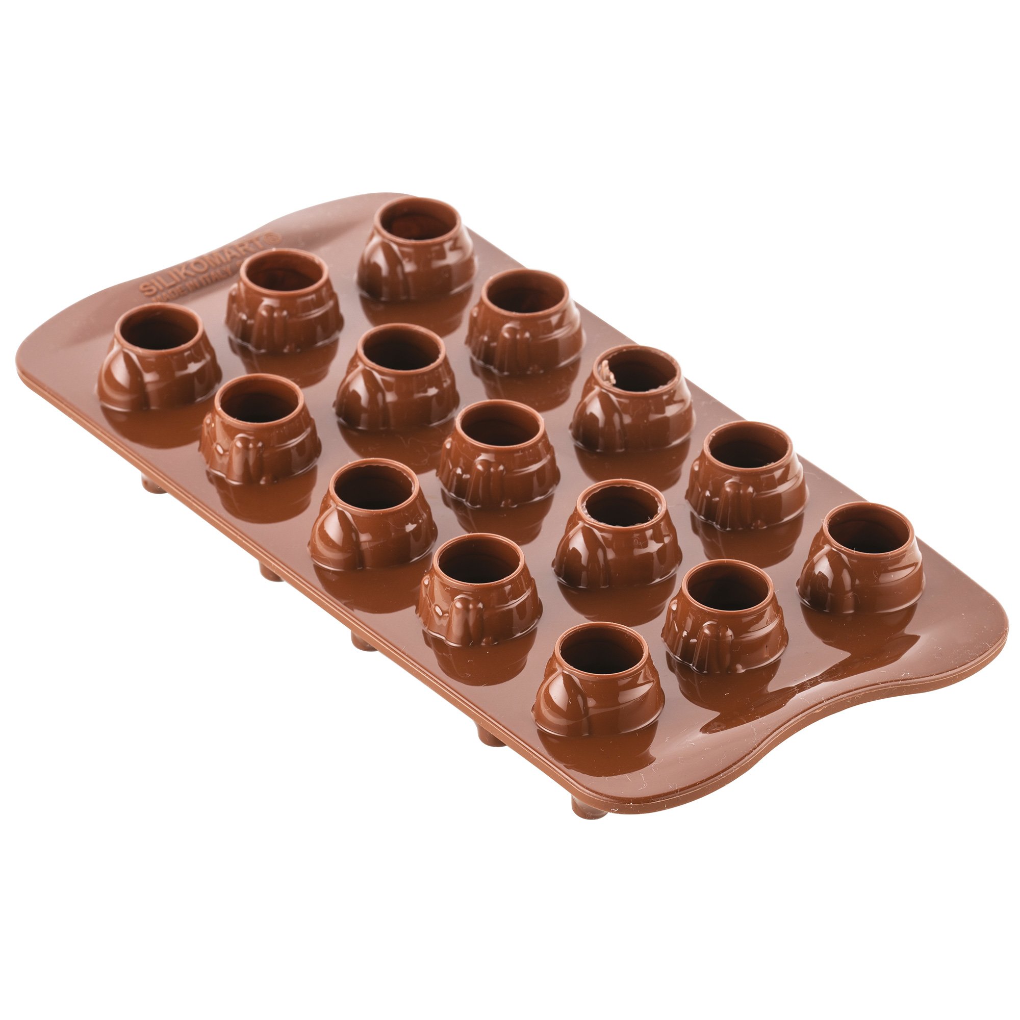 Billede af Silikomart Silikoneform Chokolade Mr. & Mrs. Brown Ø2,5cm