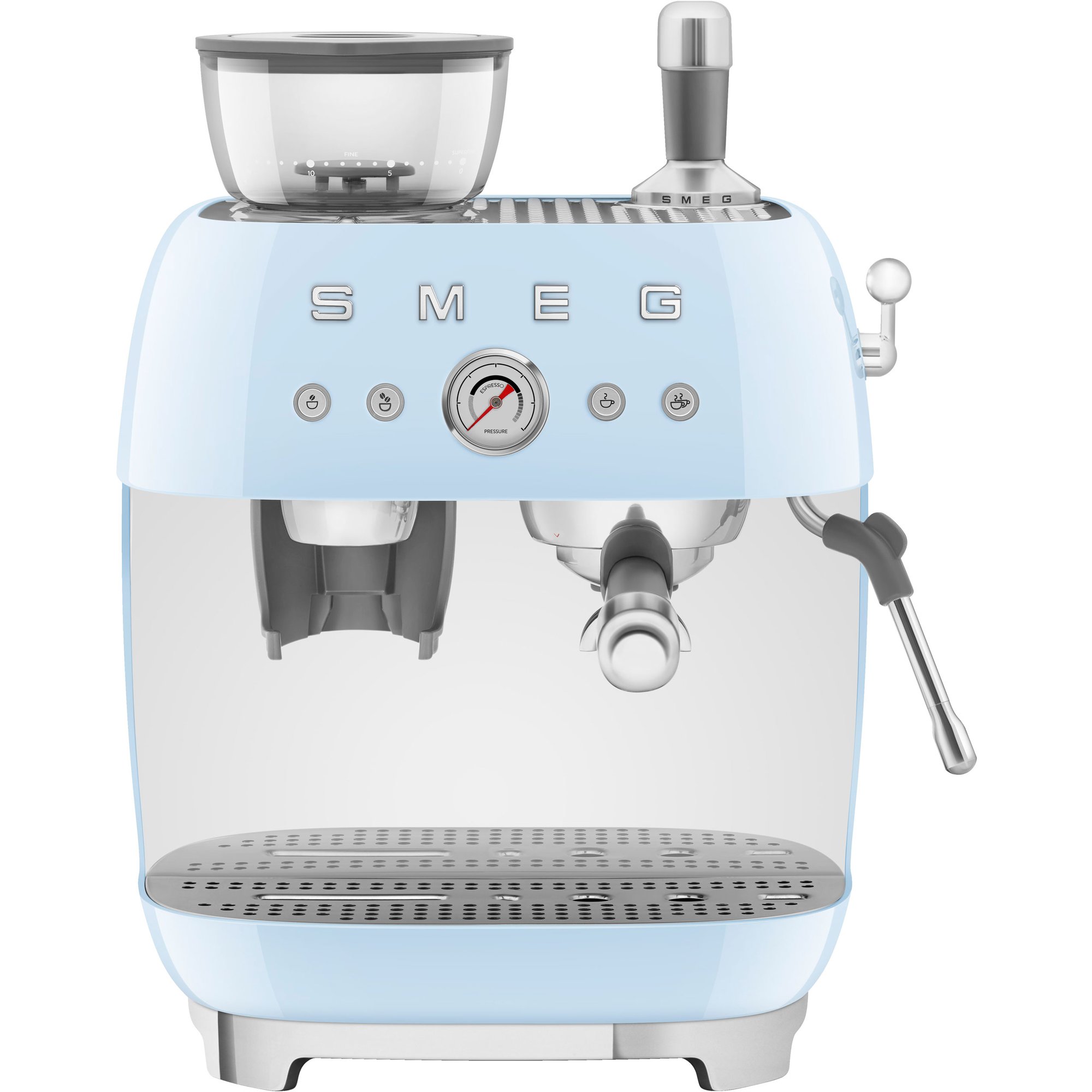 Smeg EGF03 Manuel espressomaskine, pastelblå