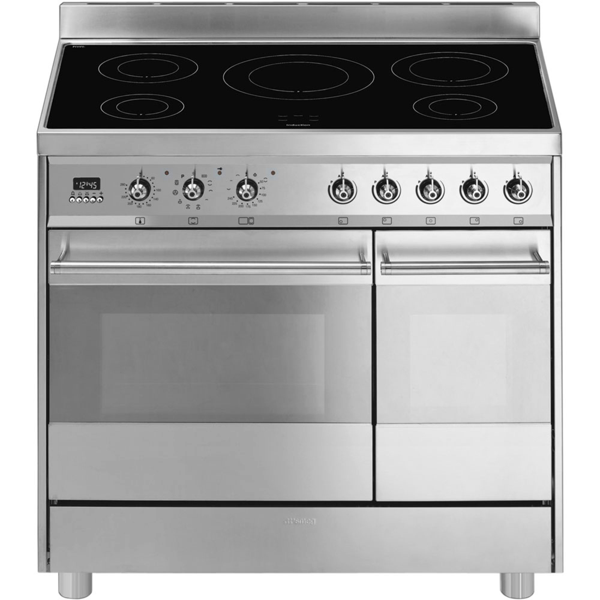 Smeg Induktionsspis 90 cm C92IPX8 Dubbelugn Rostfritt