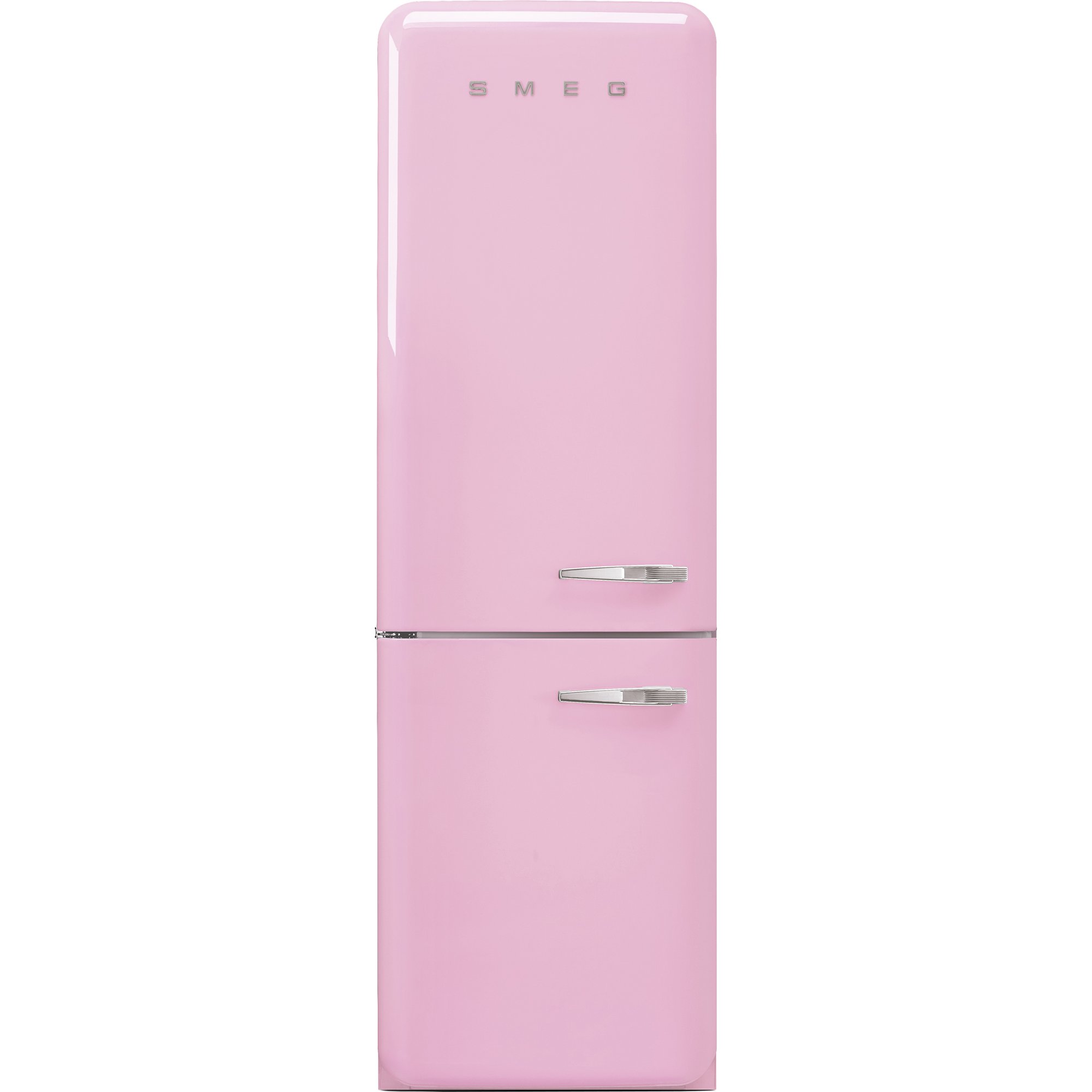 Smeg Venstrehengt 50-Talls Retro Design Kjøle/fryseskap Rosa