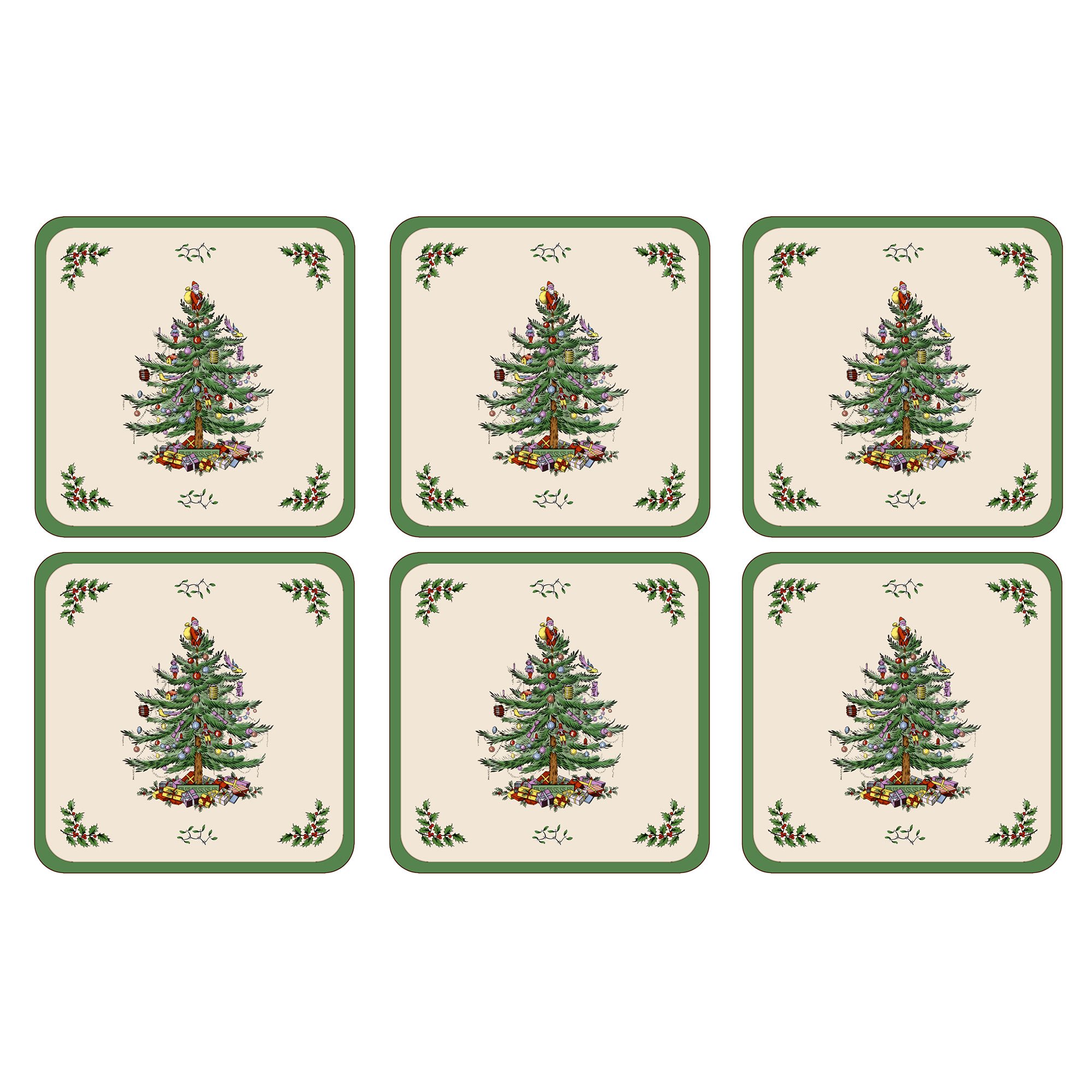 Läs mer om Spode Christmas Tree glasunderlägg 6-pack