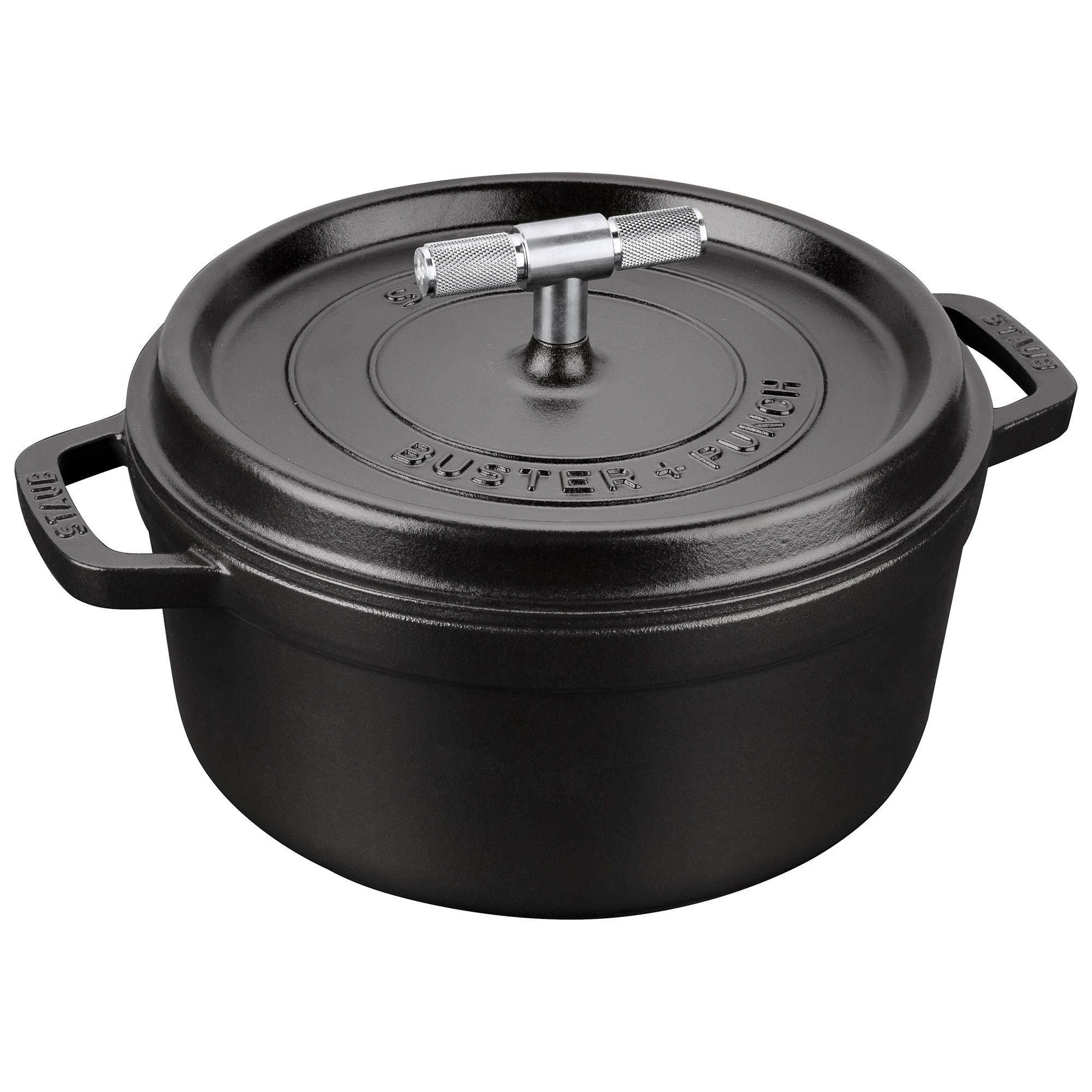 Staub Buster+Punch rund gryte 24 cm stålknott