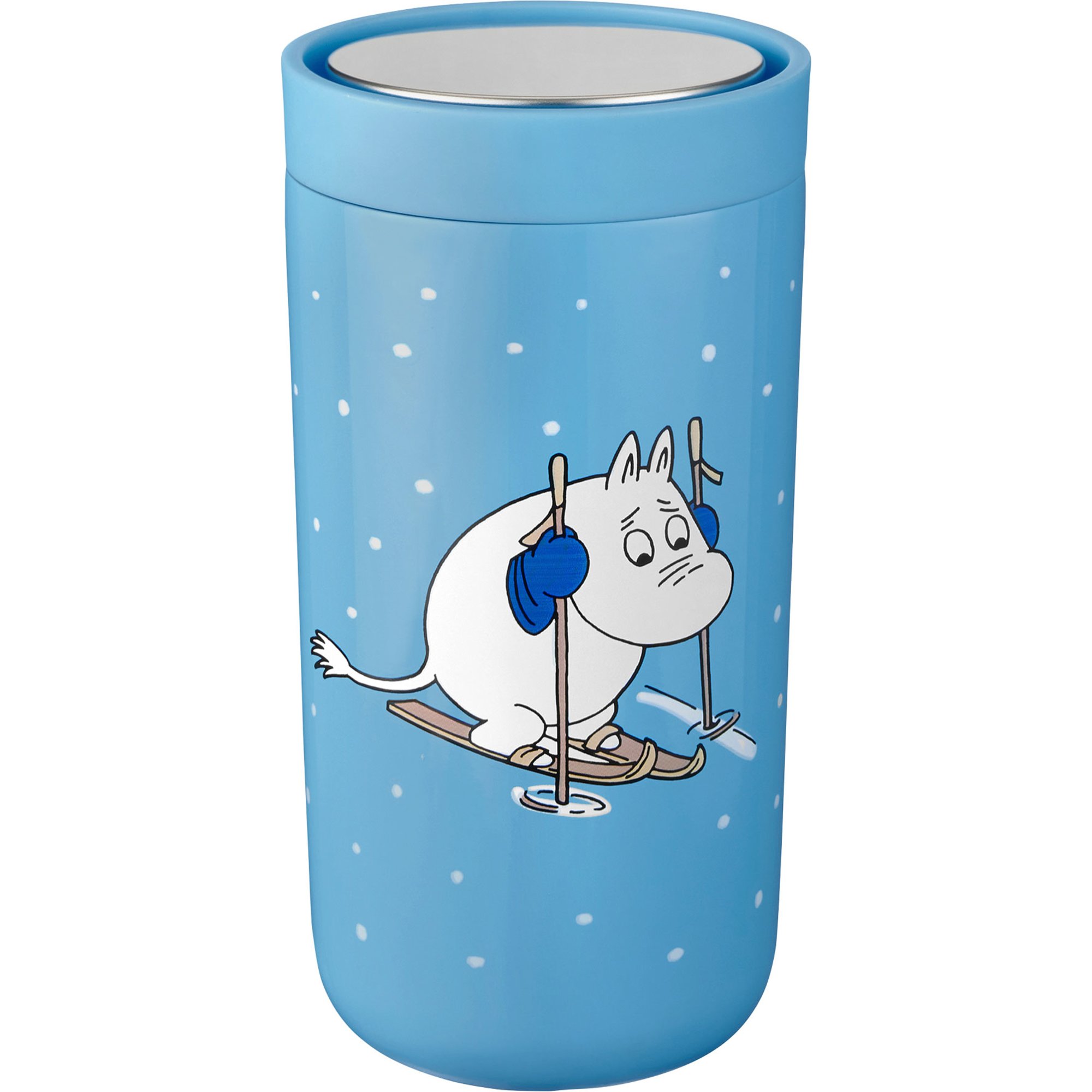 Läs mer om Stelton To Go Click termosmugg 0,2 liter, Moomin skiing