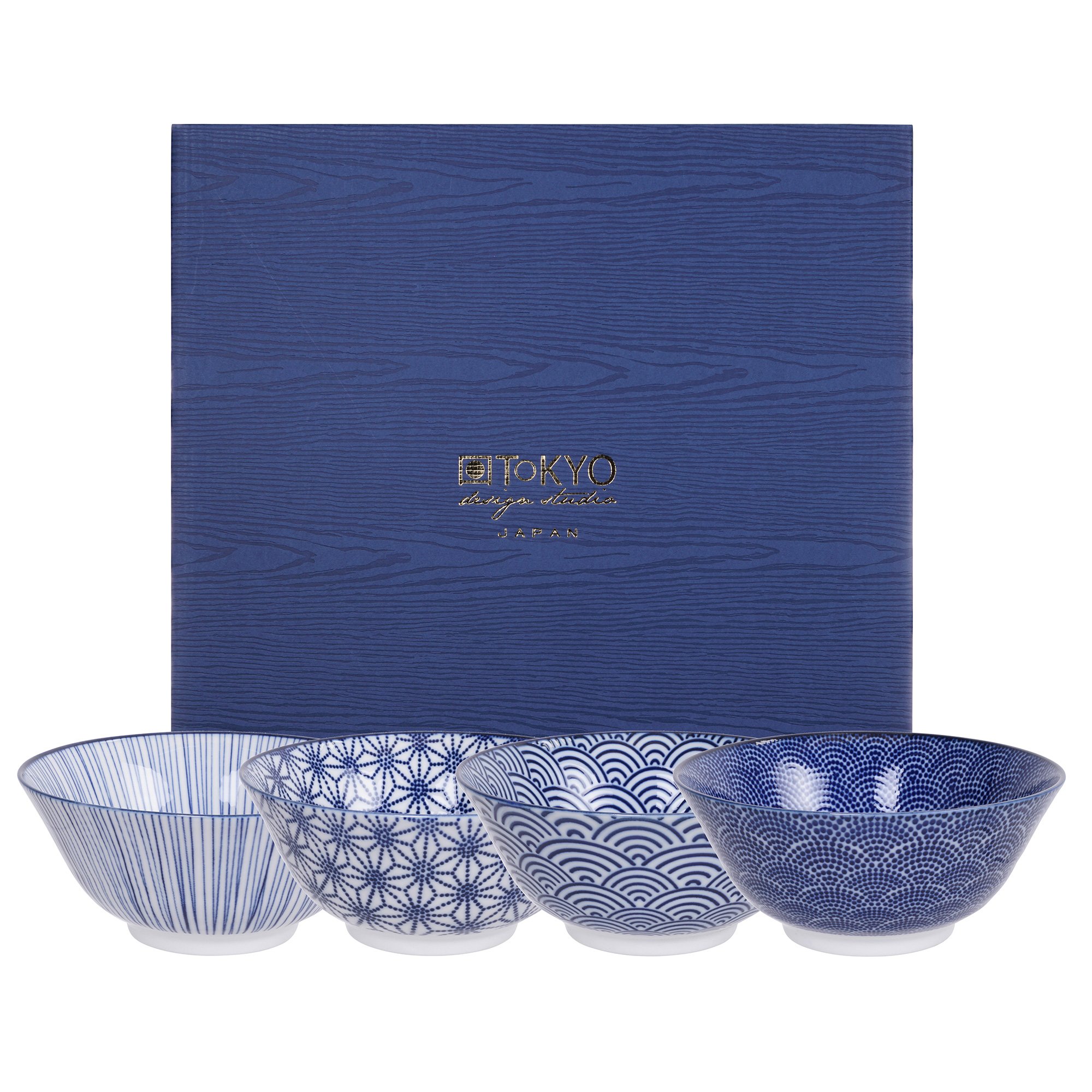 Tokyo Design Studio Nippon Blue skål 15,2 cm. 4 stk.