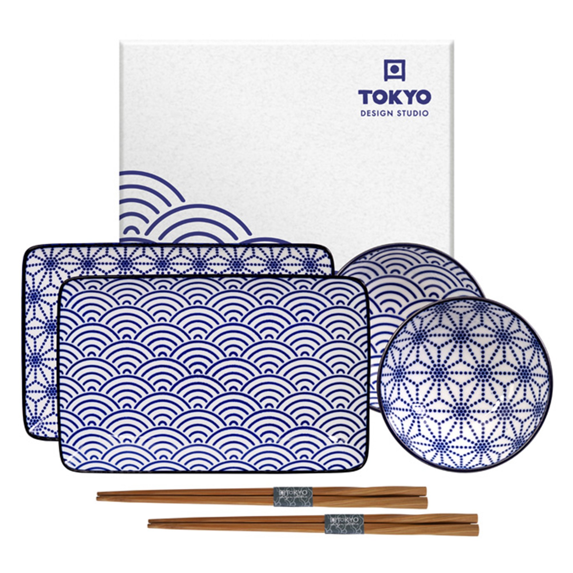 Tokyo Design Studio Nippon Blue sushiset 6 delar