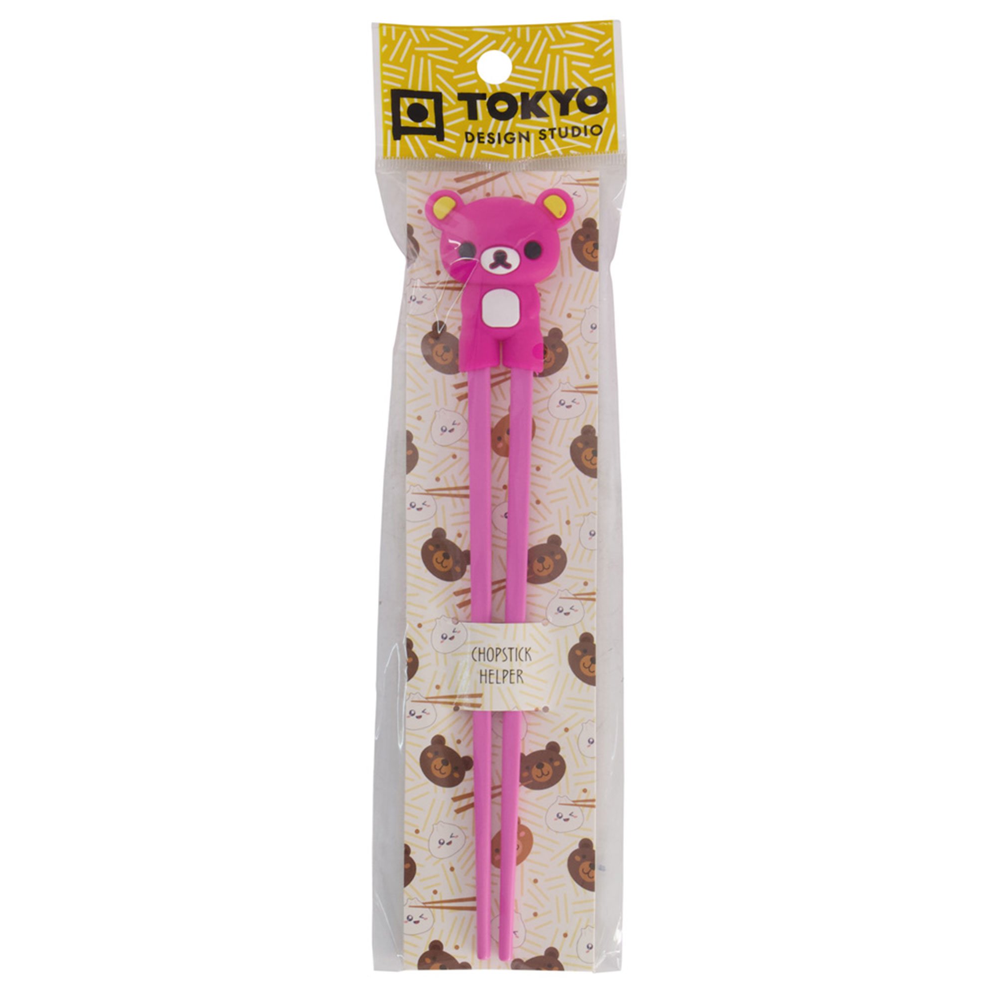 Läs mer om Tokyo Design Studio Ätpinnar för barn, björn rosa