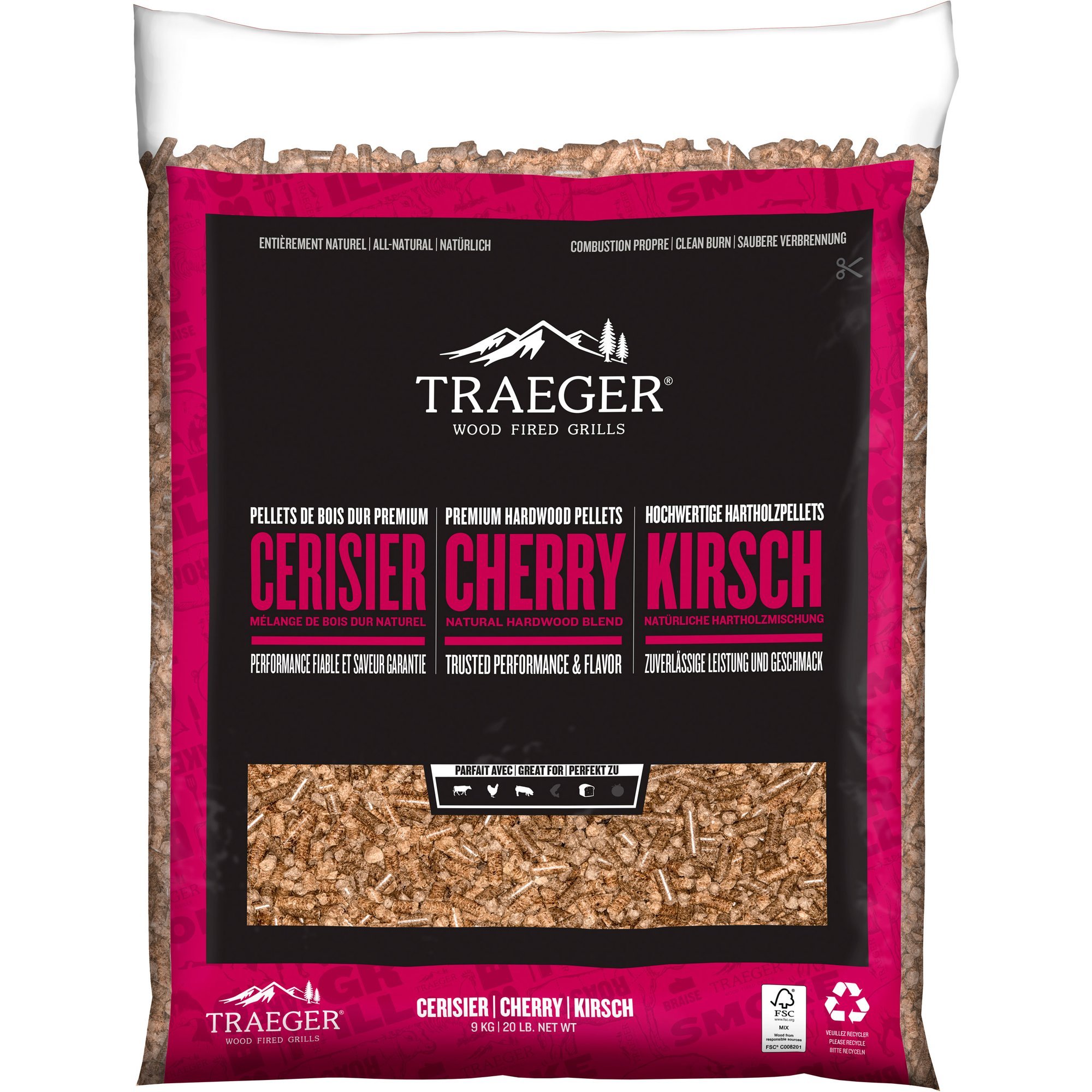 Traeger Träpellets körsbär