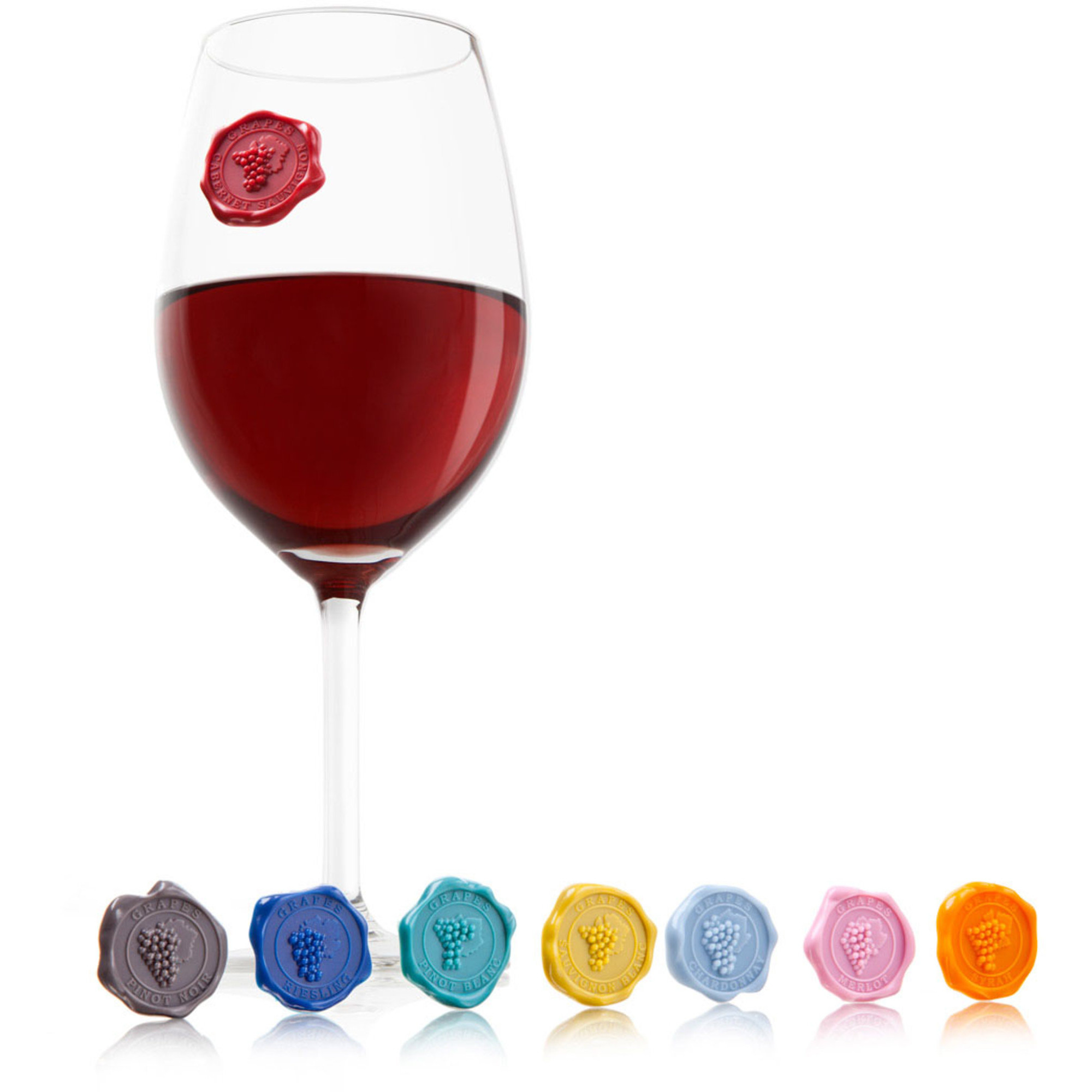 Vacu Vin Glasmarkører classic grapes