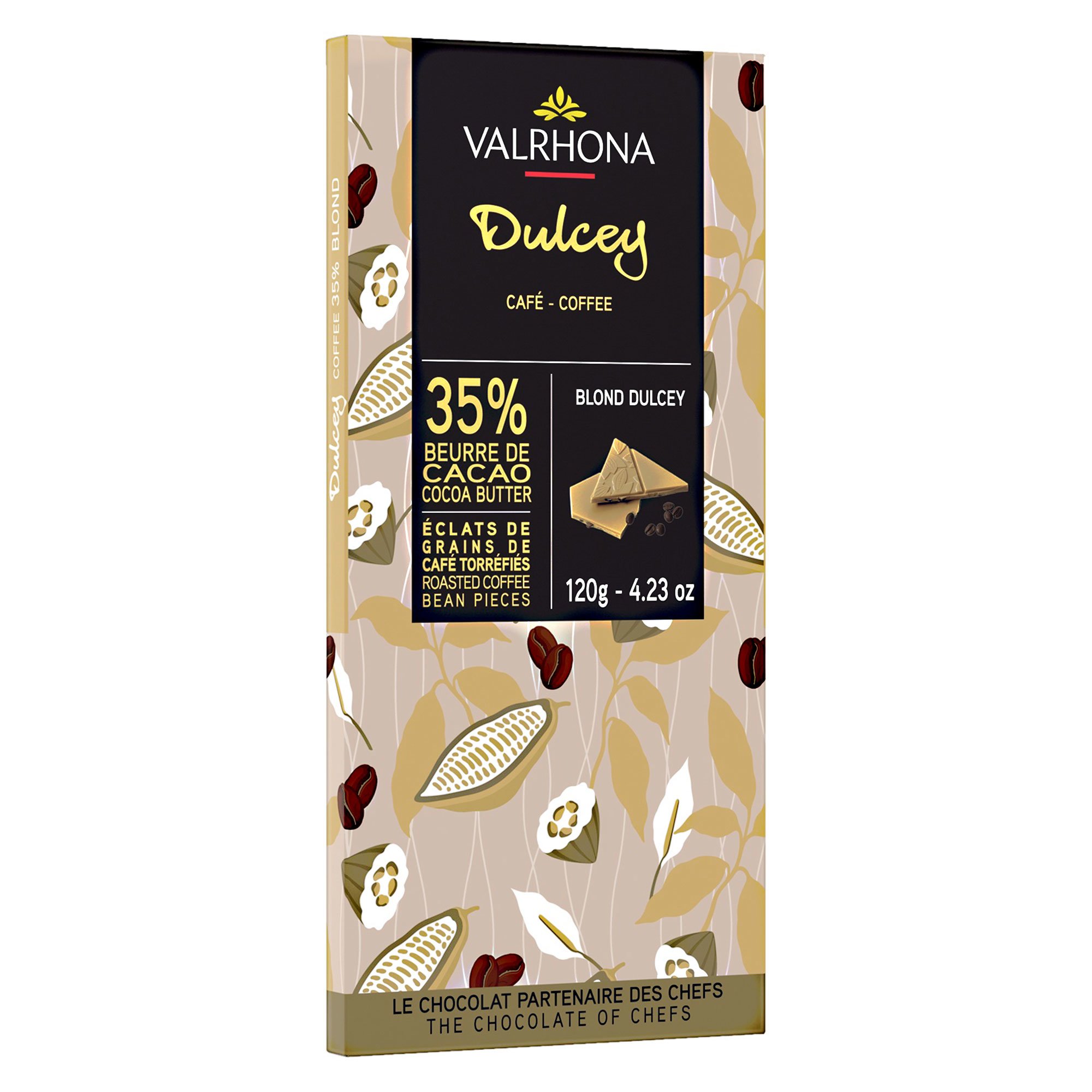 Valrhona Dulcey Coffee 35% chokoladebar, 120 g